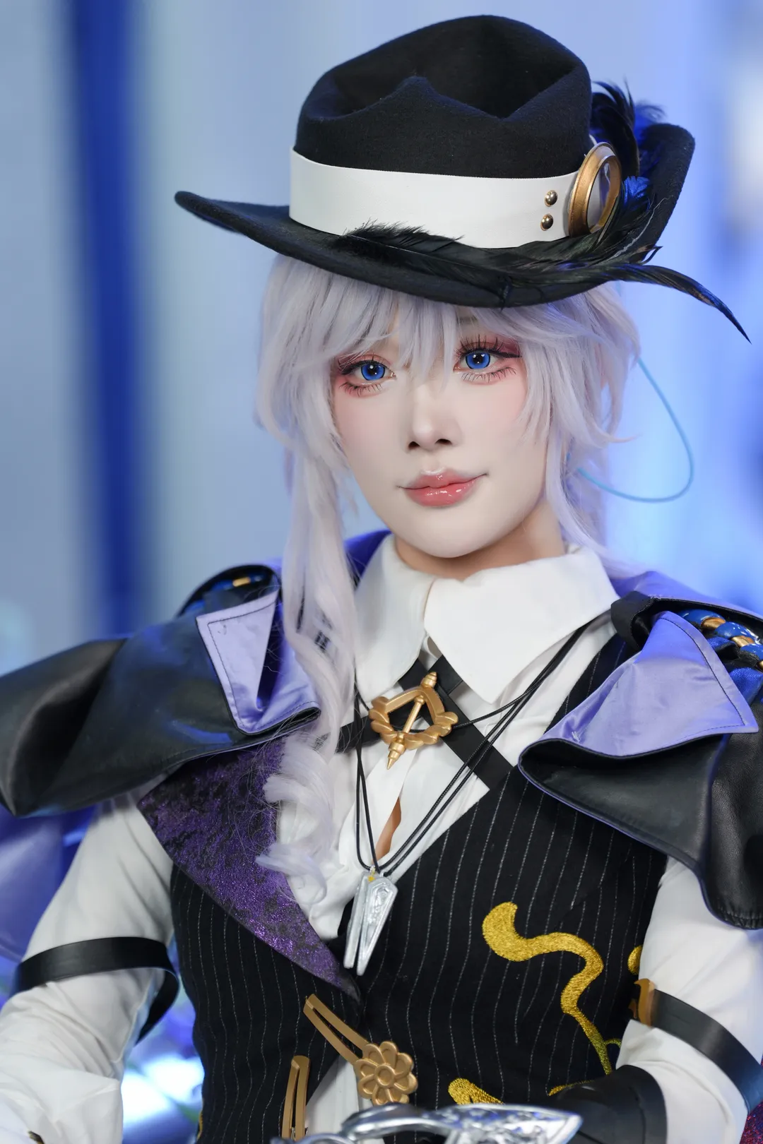 ホタルACGエキスポ, 白銀の城, 白銀の城の探偵コスプレ, 探偵風コスプレ, 黒ストッキングコーデコスプレ - 7枚目