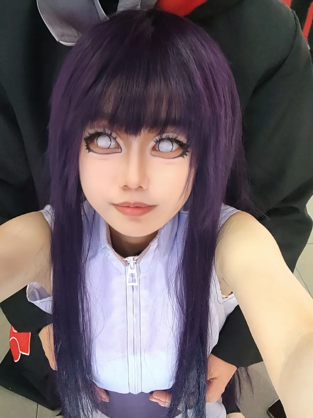 cosplay日常, 紫發造型, 佐雛cos, 我們曾經相愛過, 白瞳妝容