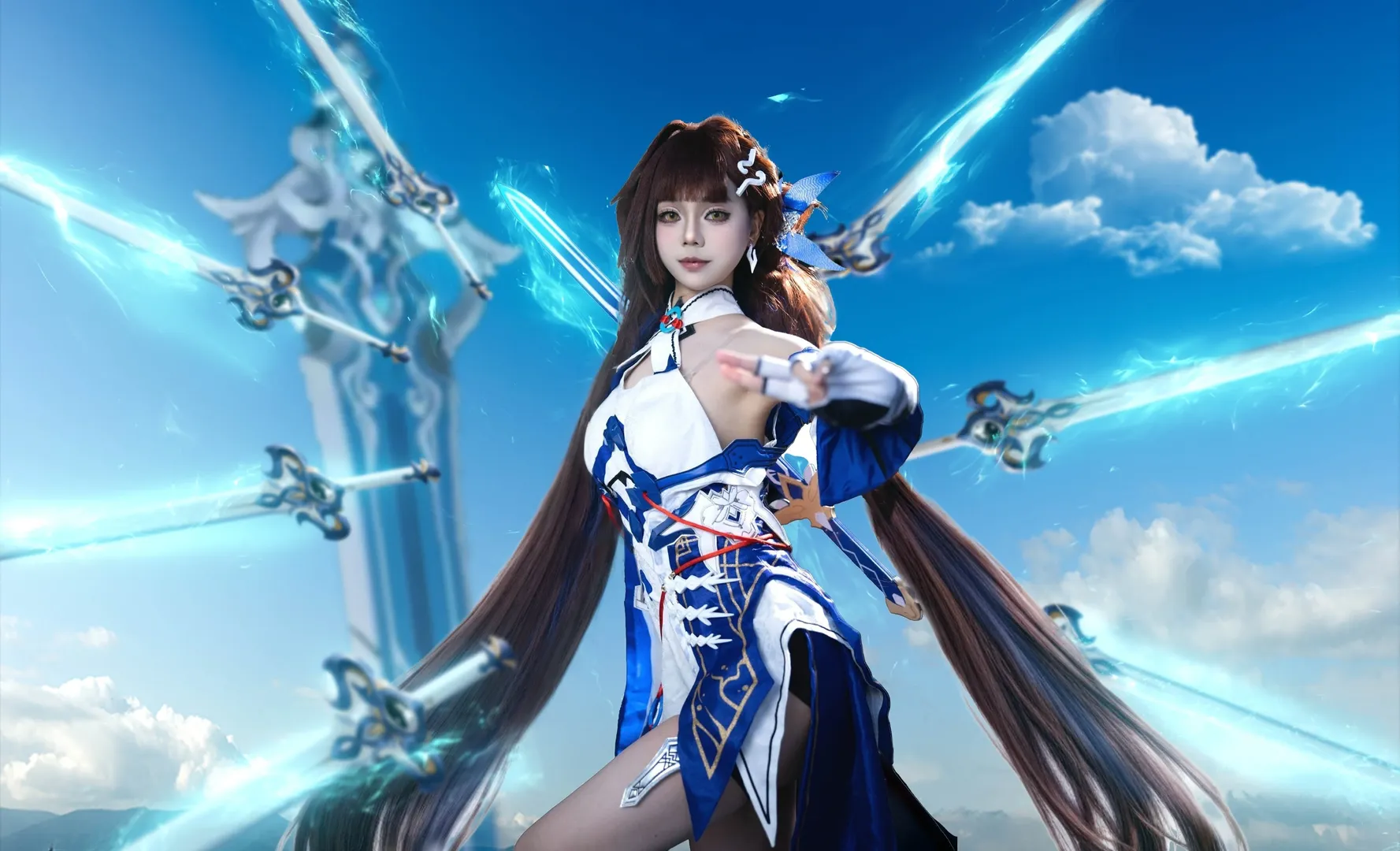 cosplay, 崩坏三, 李素裳cos, 国风仙侠cos, 剑阵特效