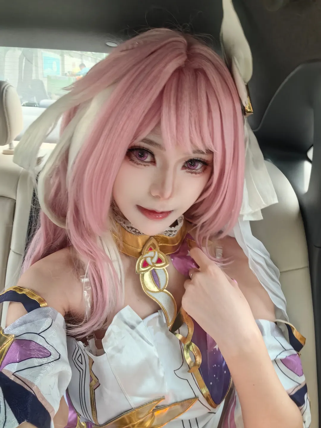 爱莉希雅cos, Cosplay摄影, 粉色头发, 漫展Coser, 爱莉希雅人之律者 - 第1张