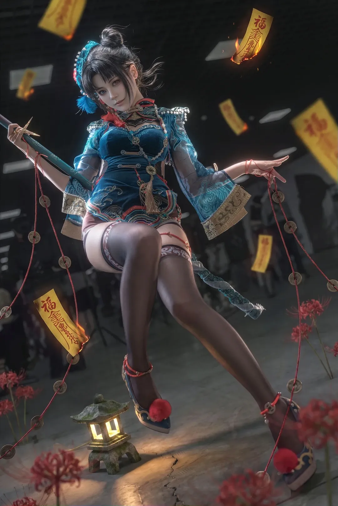 玉玲珑cos, 永劫无间, 黑丝cos, 御姐cosplay, 古风僵尸