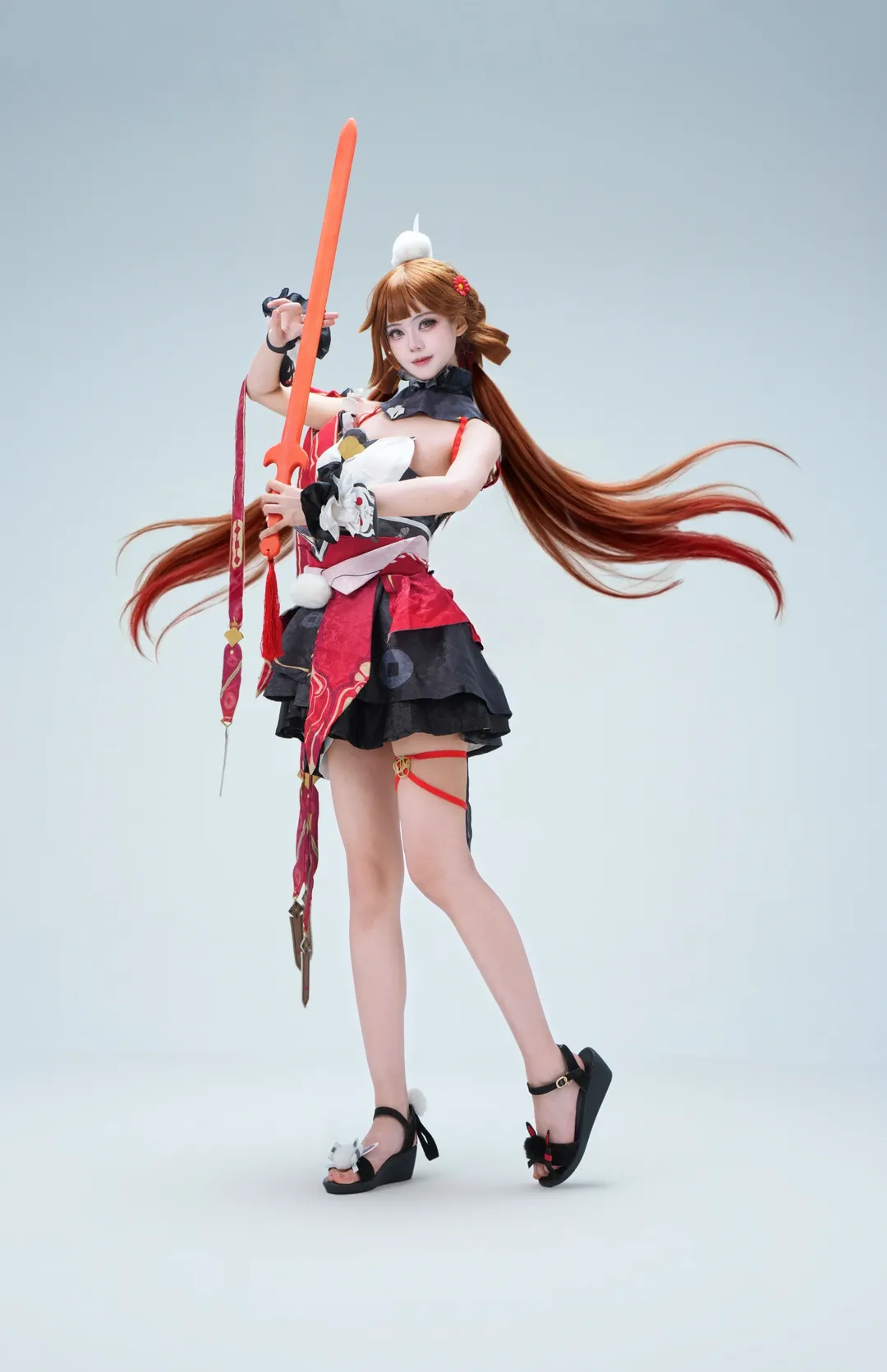 二次元少女, 崩坏三, cosplay摄影, 李素裳cos, 腿环穿搭
