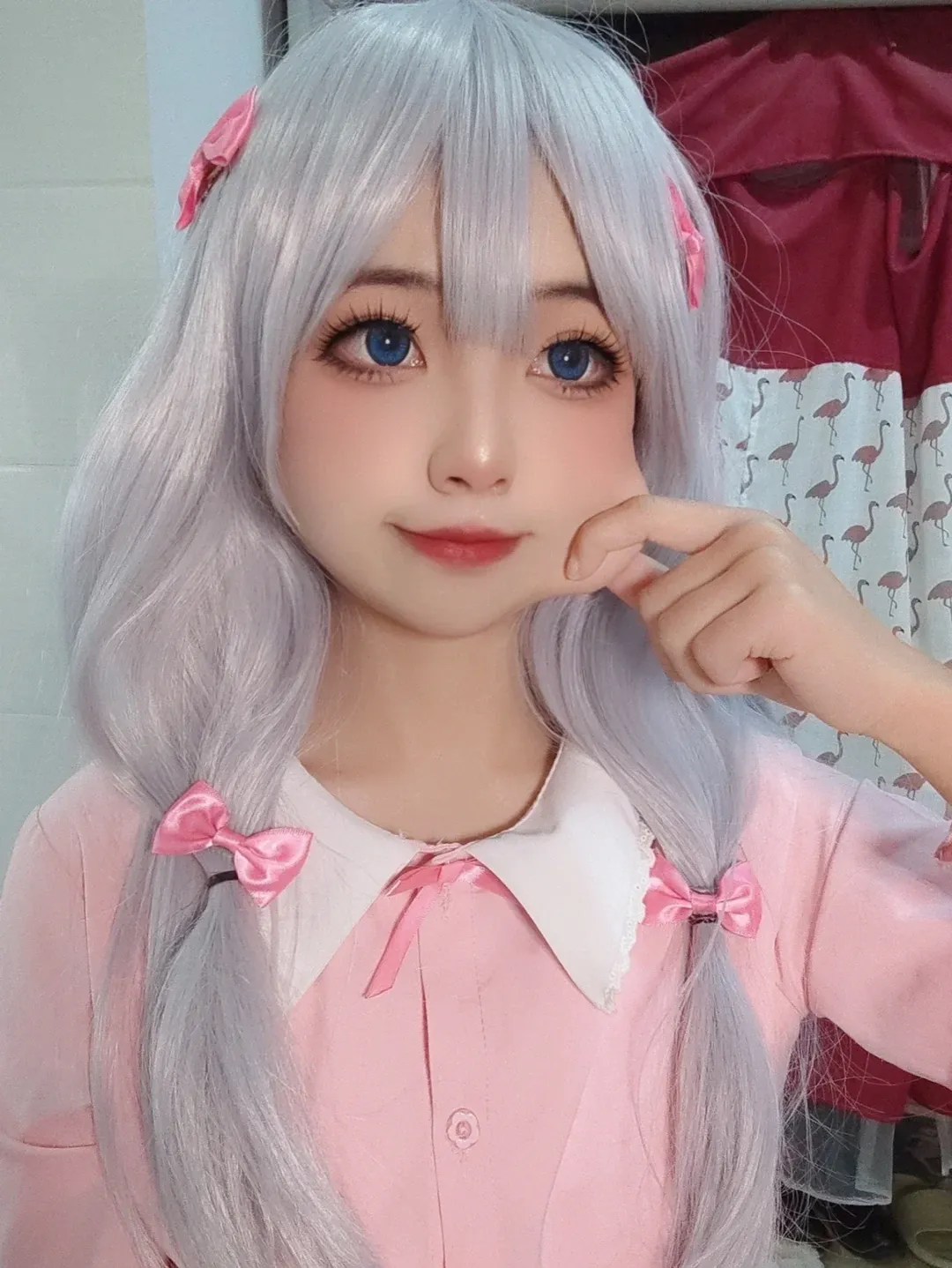 埃罗芒阿老师, 和泉纱雾cos, cosplay美瞳分享, 伊娃爱美瞳, 大眼双马尾萌妹 - 第1张