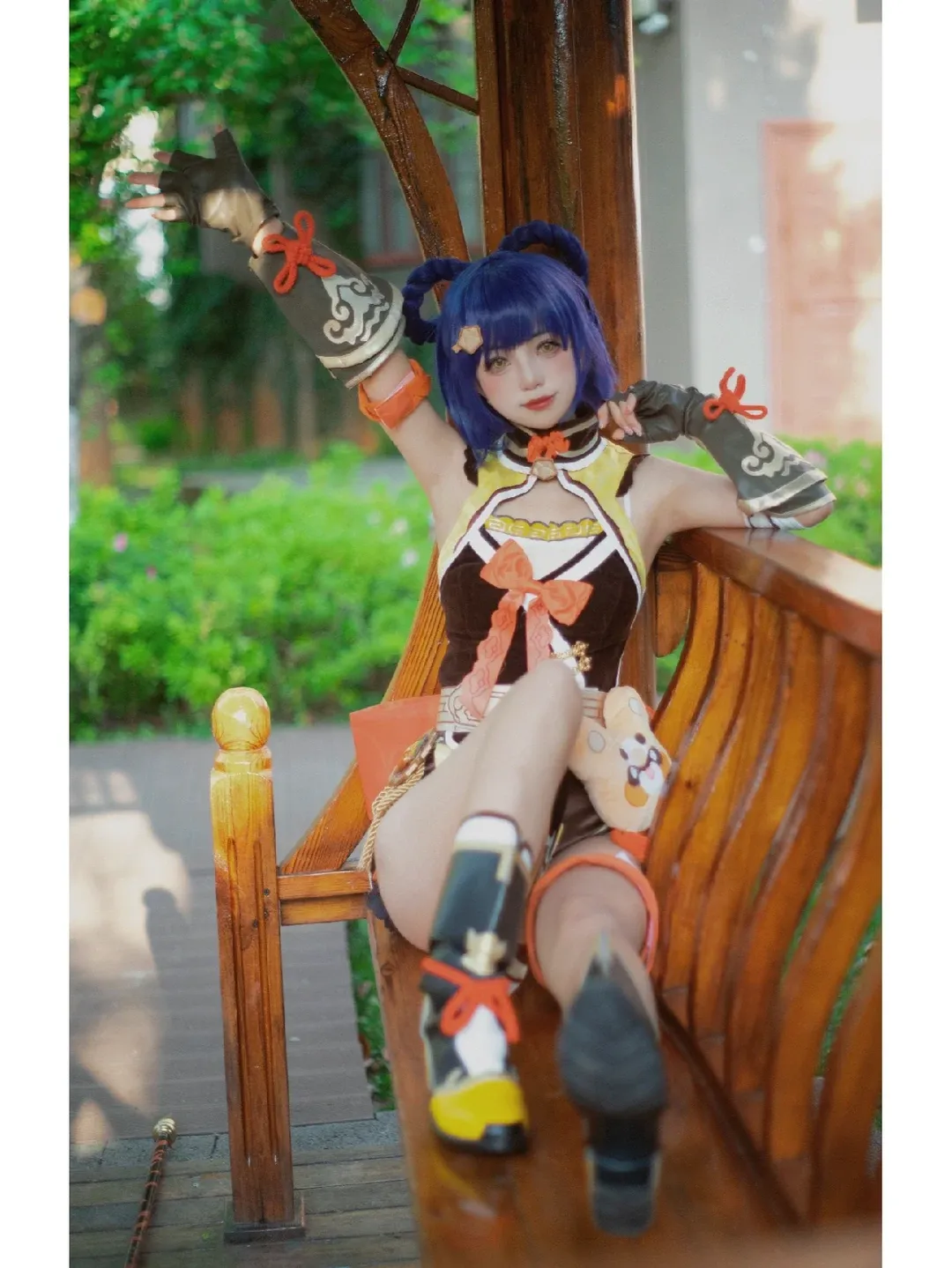 原神, 户外摄影, 香菱cos, 二次元装扮, cosplay日常