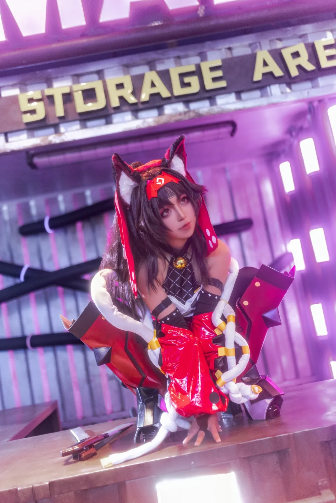 赛博朋克, cosplay摄影, 绝区零cos, 黑丝穿搭, 兽耳娘 - 第2张