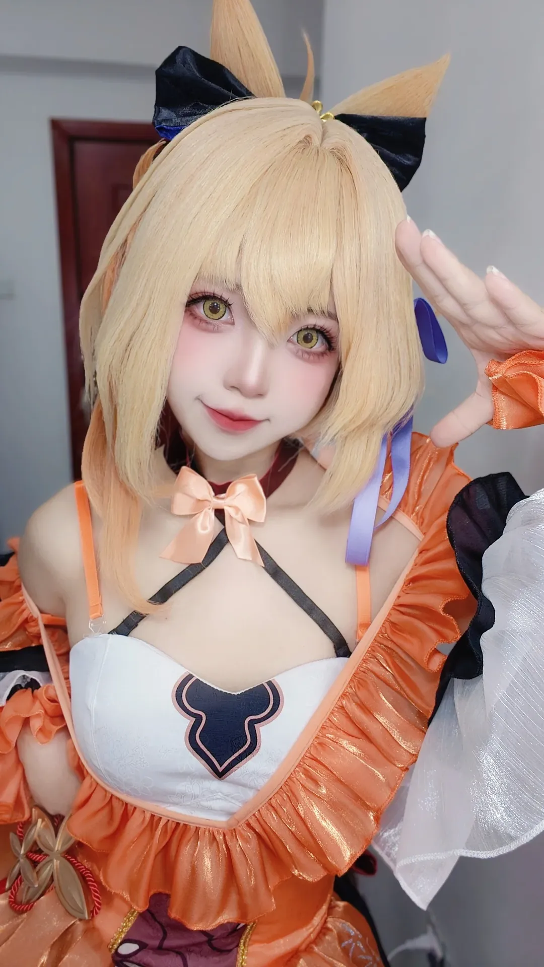原神, 宵宫cos, 居家摄影, cosplay自拍, 同人焰火梦境