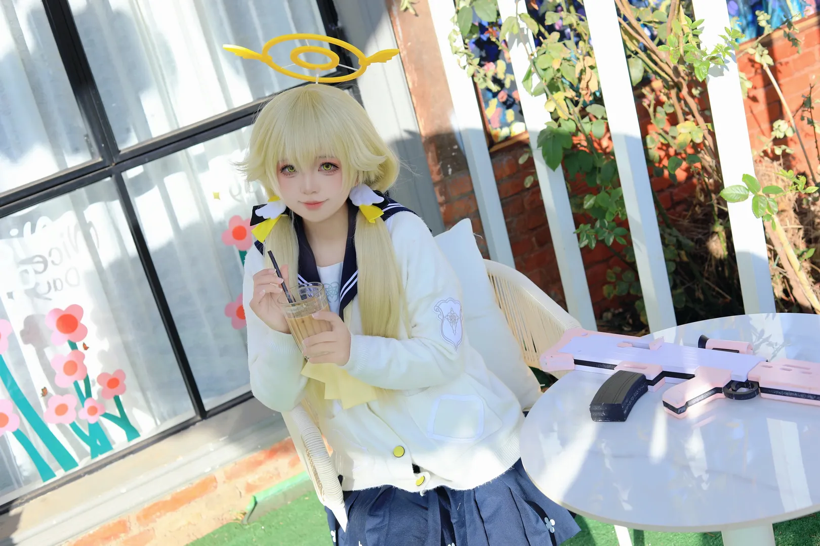 蔚蓝档案, cosplay日常, 黑丝cos, 日富美cos, 毛绒背包 - 第2张