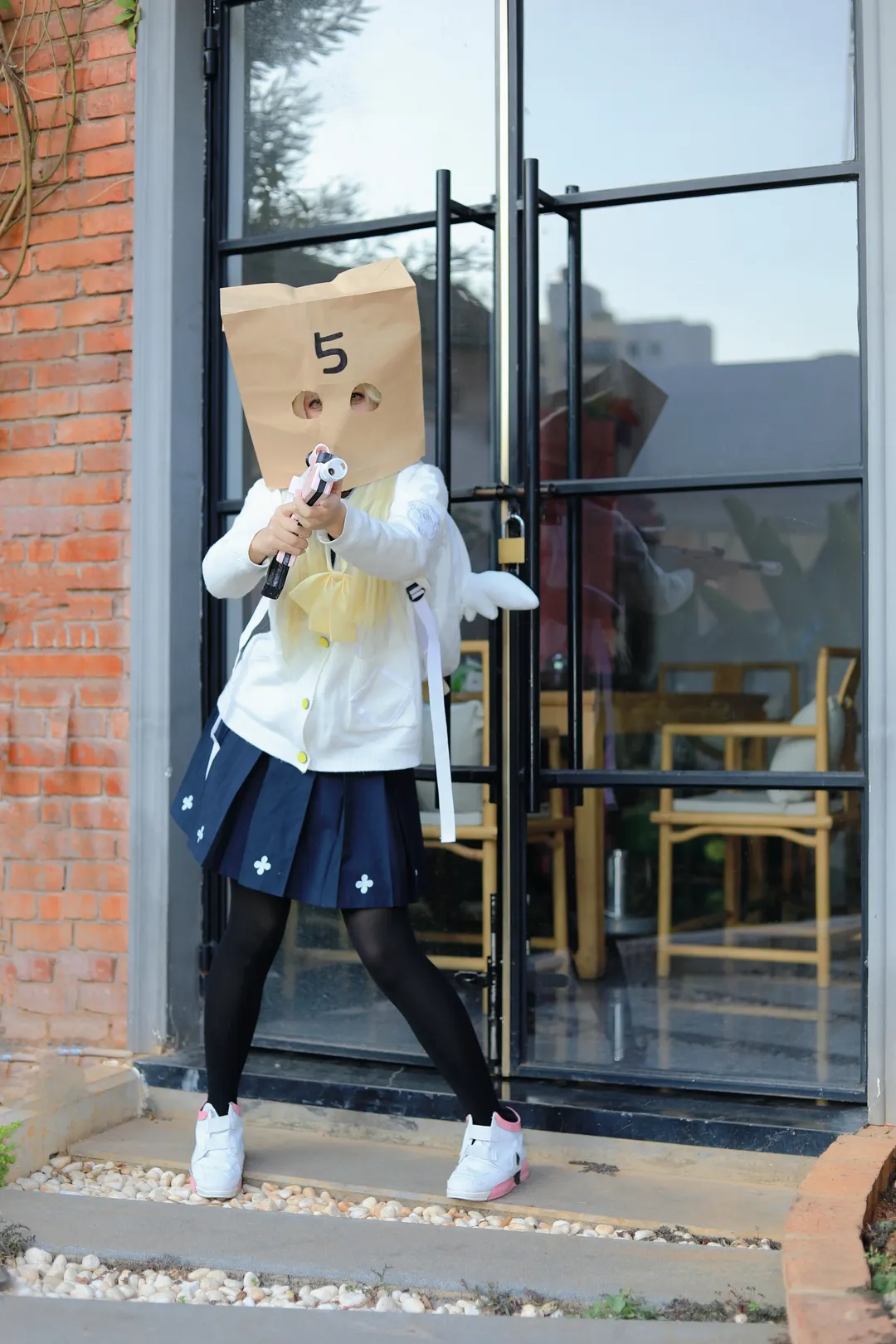 蔚蓝档案, cosplay日常, 黑丝cos, 日富美cos, 毛绒背包 - 第4张