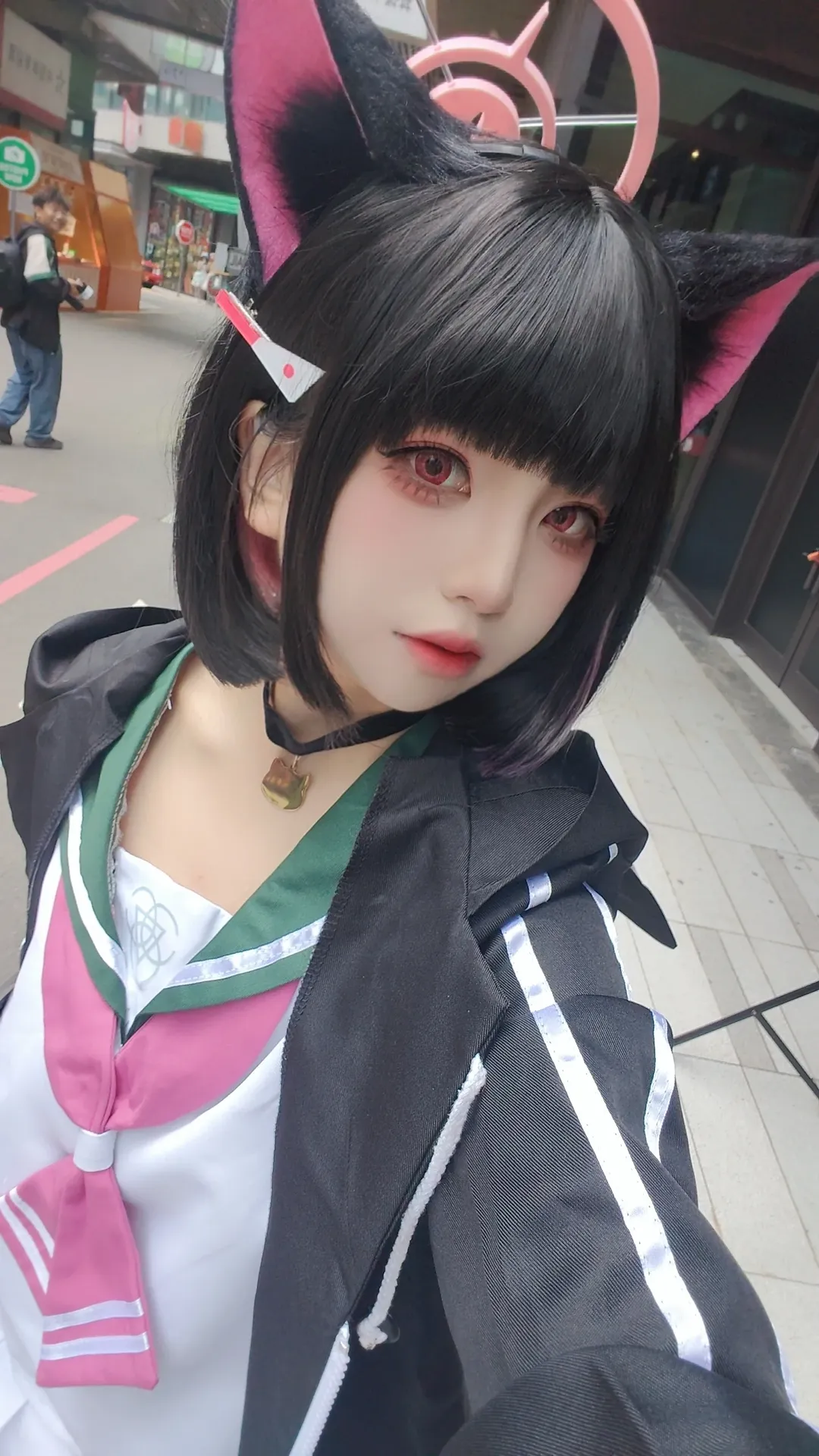蔚蓝档案, 杏山和纱cos, 漫展日常, 兽耳cosplay, 二次元自拍
