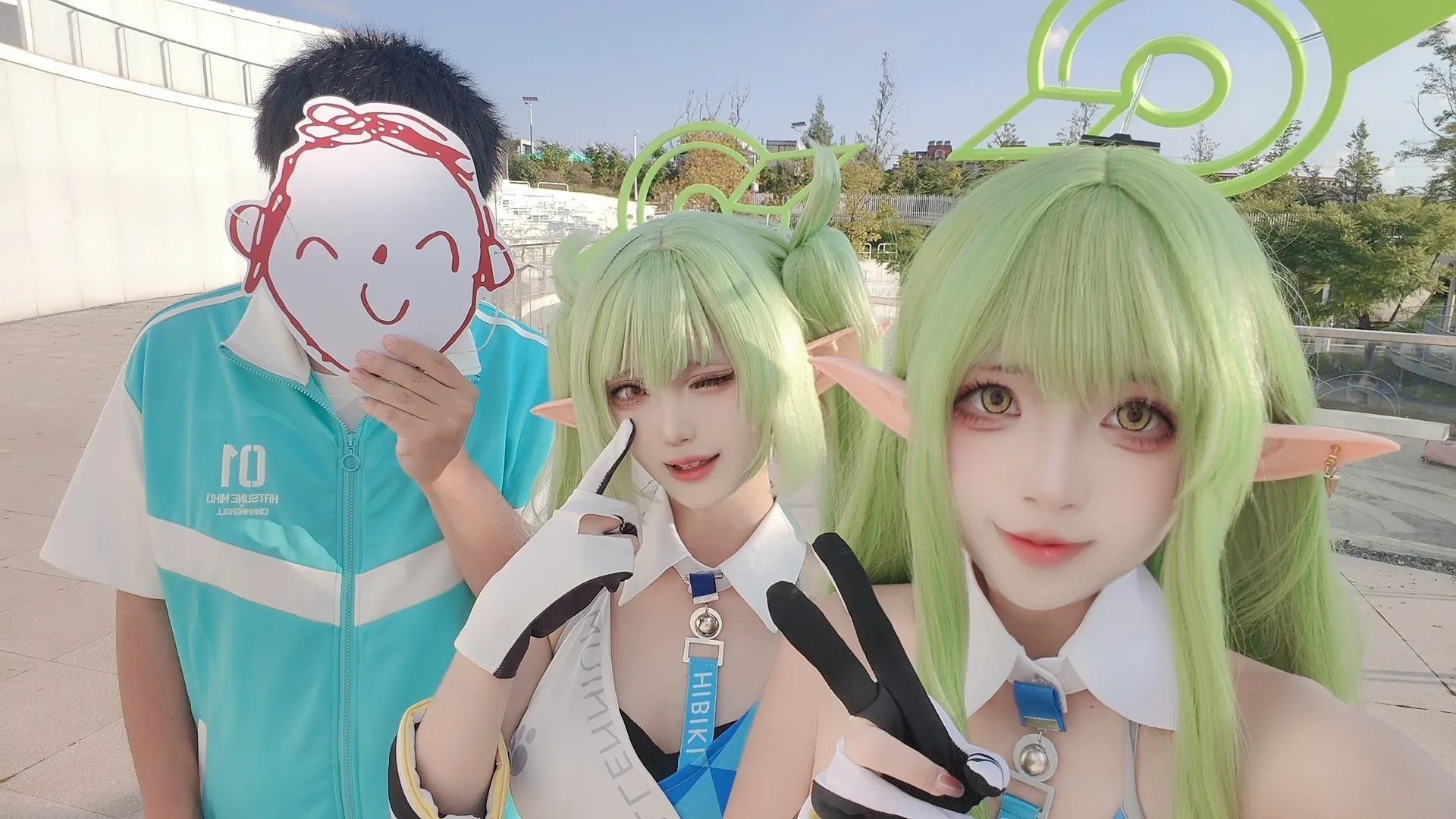 蔚蓝档案, 户外摄影, 假发造型, 双人cosplay, 铁道双子cos - 第2张