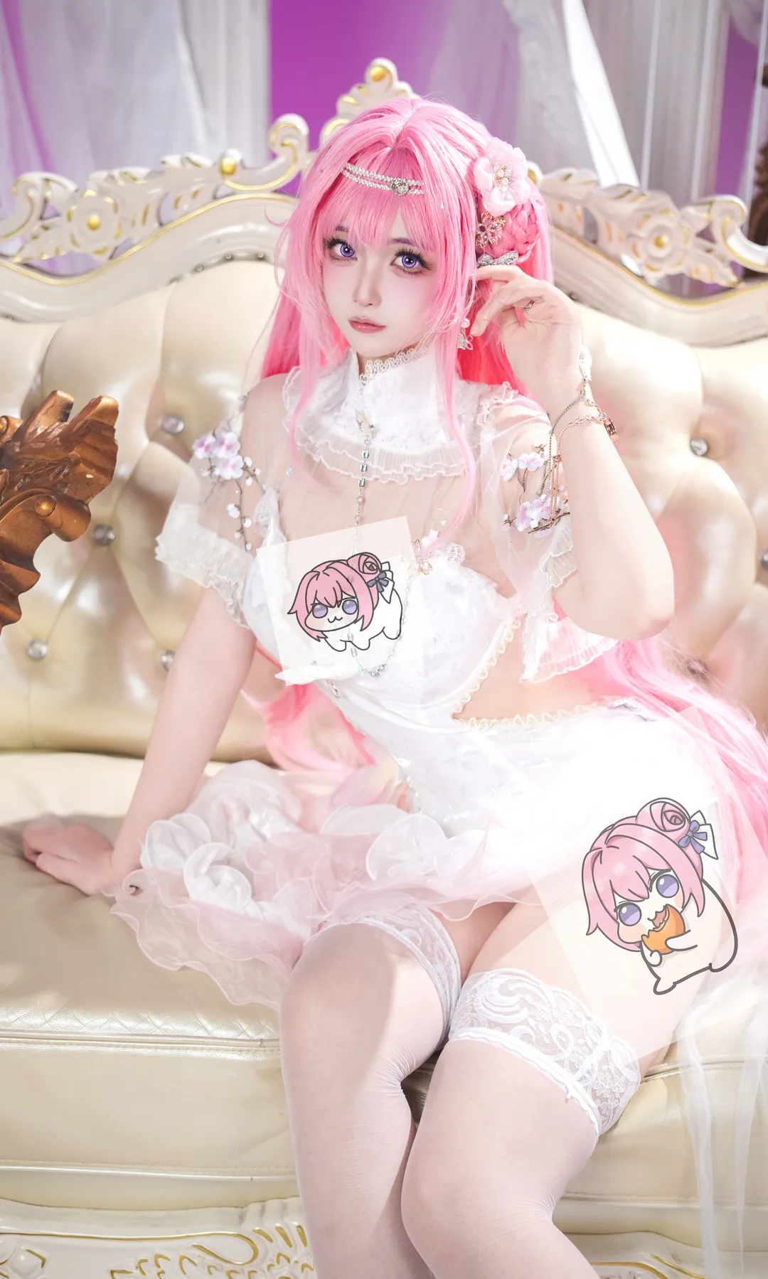 胜利女神, 白丝穿搭, 桃乐丝cos, nikke, 春日写真 - 第1张