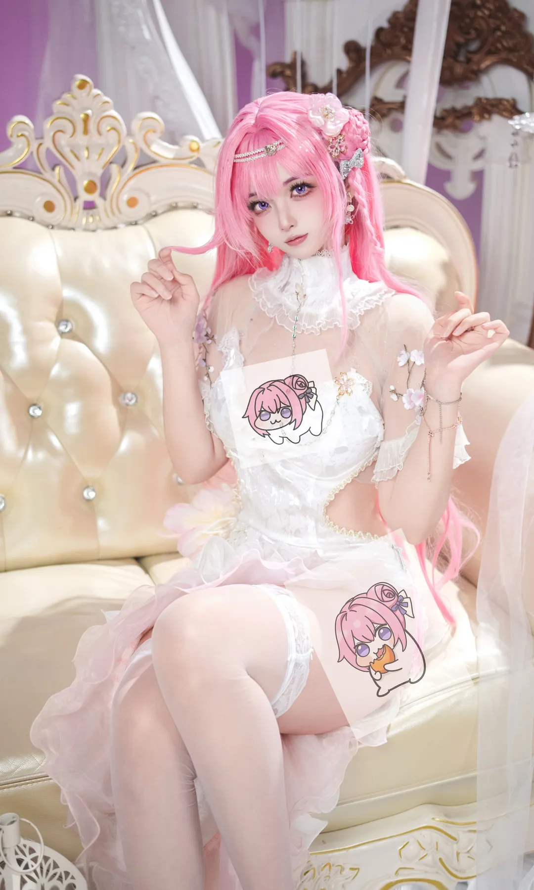 胜利女神, 白丝穿搭, 桃乐丝cos, nikke, 春日写真 - 第2张