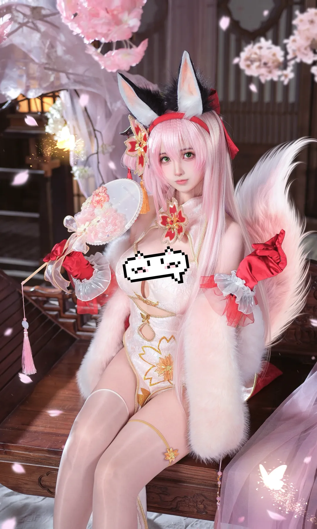 Anime-style photography, Azur Lane, Cheongsam cosplay, Kemonomimi outfit, Hanazuki cosplay - Image 1