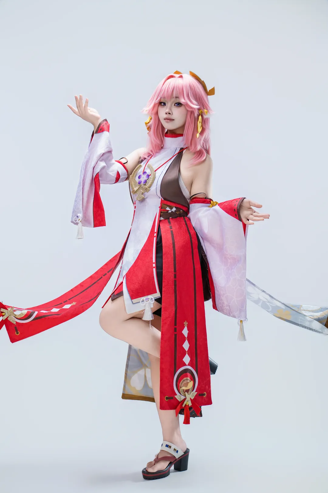 原神, 棚拍, 八重神子cos, cosplay摄影, 日系装扮 - 第1张