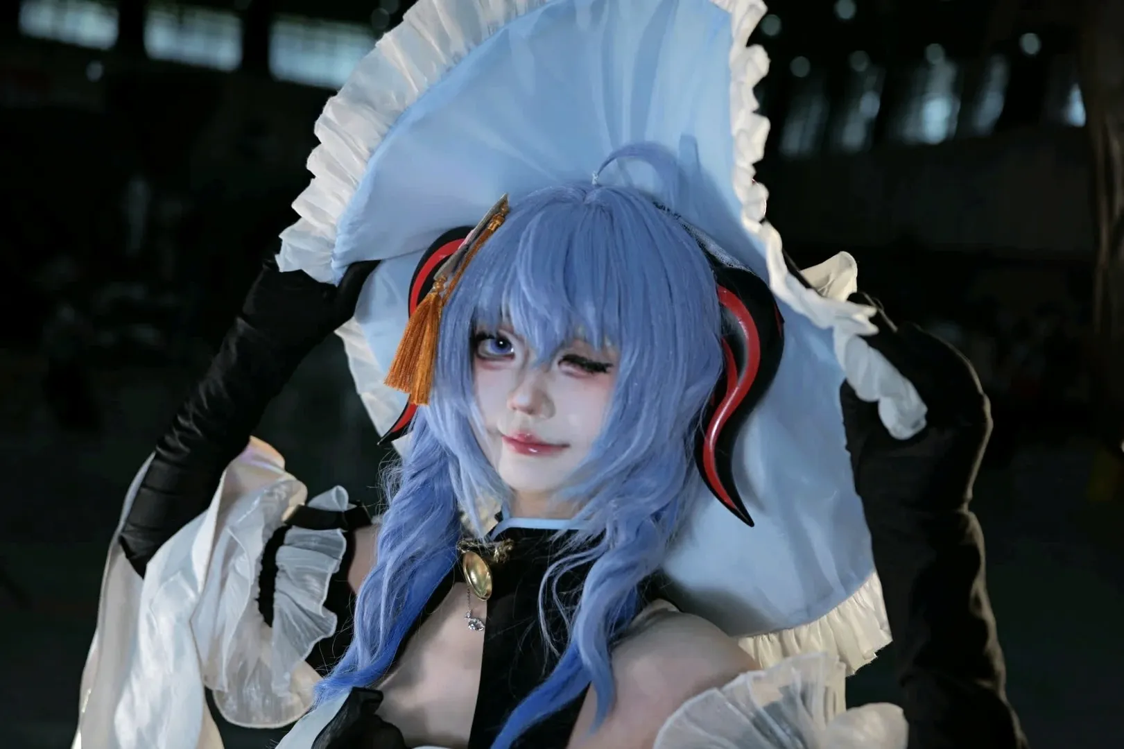 原神, 甘雨cos, cosplay摄影, 蓝发造型, 冰系角色 - 第2张