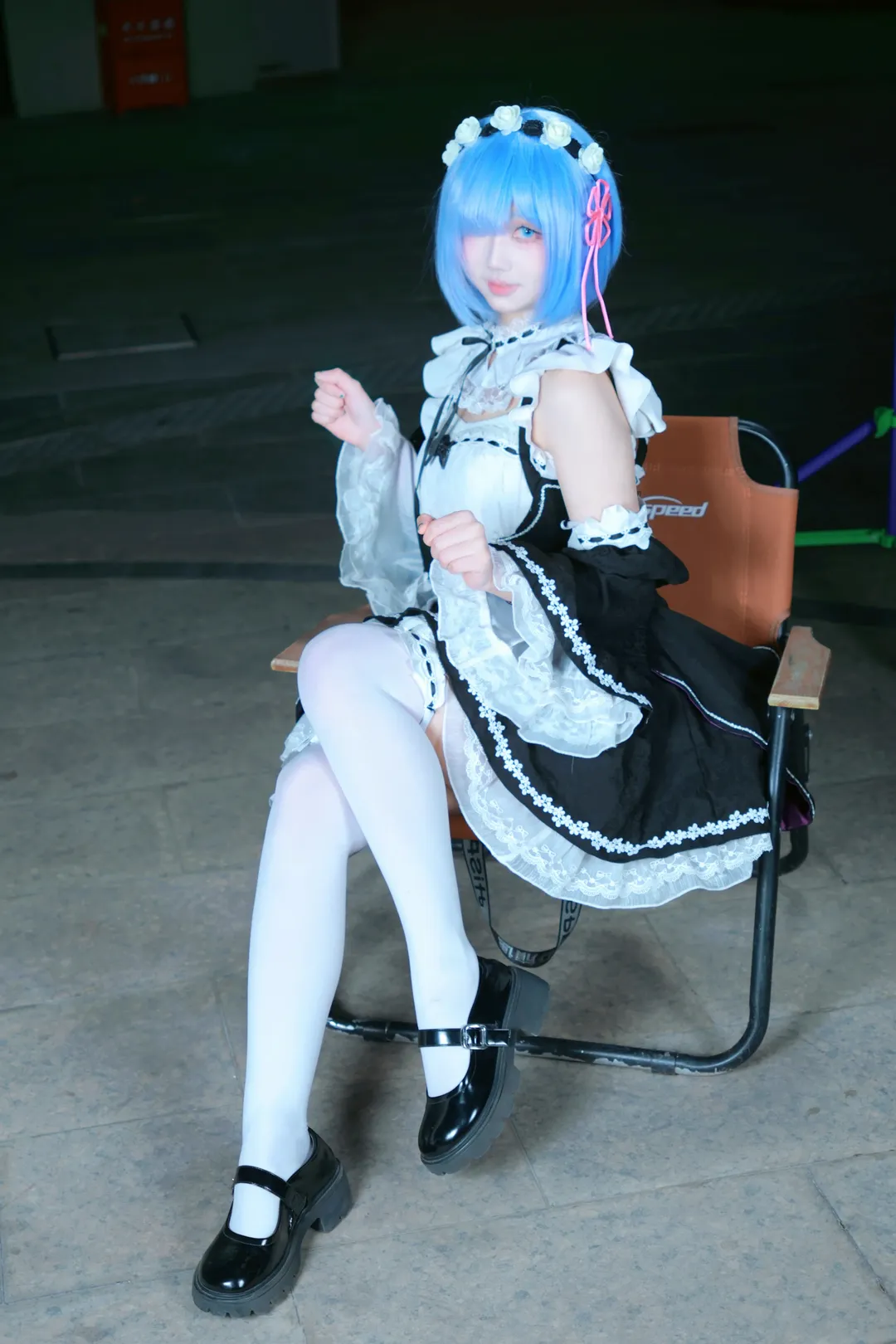 cosplay, 女仆装, 蕾姆cos, 从零开始的异世界, 白丝 - 第2张