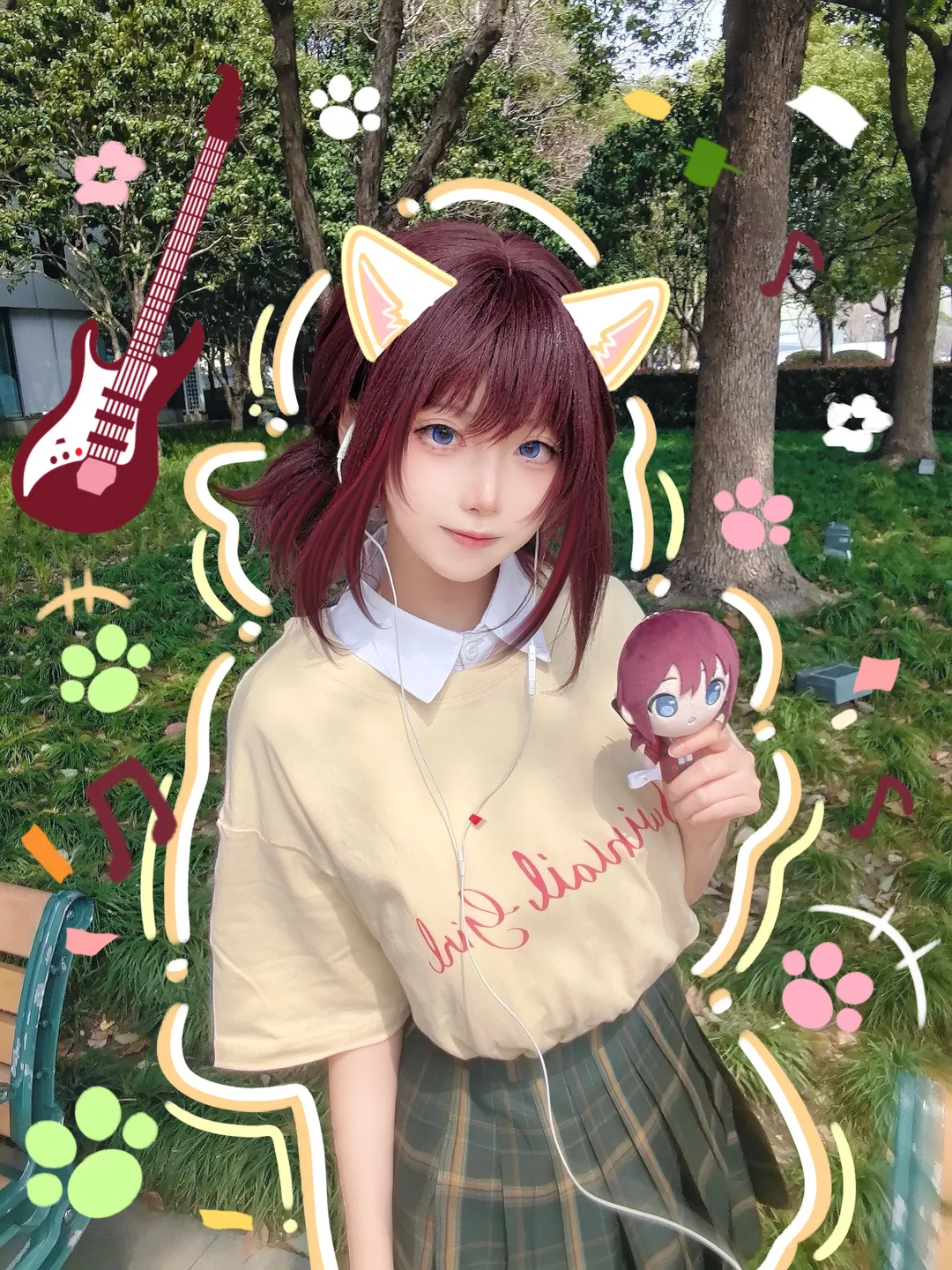 cosplay, 井芹仁菜cos, Girls Band Cry, 日常外景, 淡妆穿搭 - 第1张