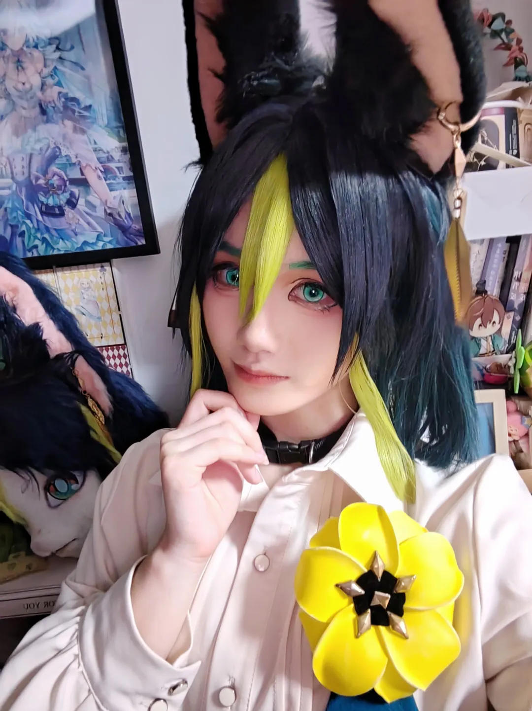 原神, コスプレ日常シェア, ティナリコスプレ, 痛バッグコーディネート, 獣耳メイク
