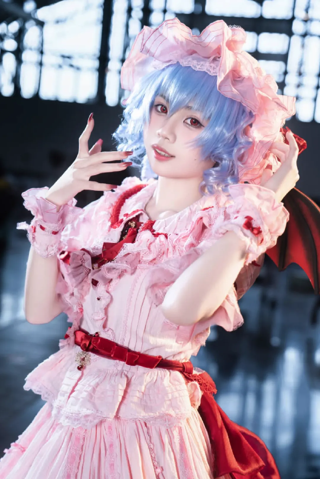 東方Project, レミリアコスプレ, イベント写真, 白ストッキング, アモイ雲鷺CGE - 1枚目