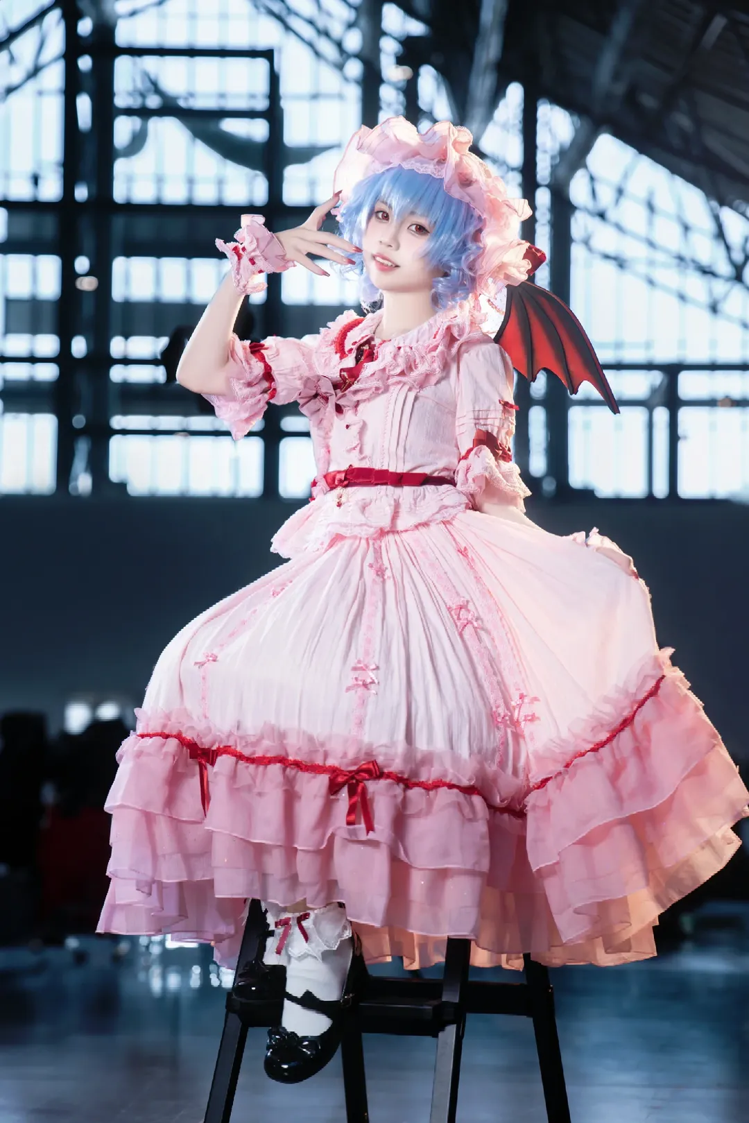 東方Project, レミリアコスプレ, イベント写真, 白ストッキング, アモイ雲鷺CGE
