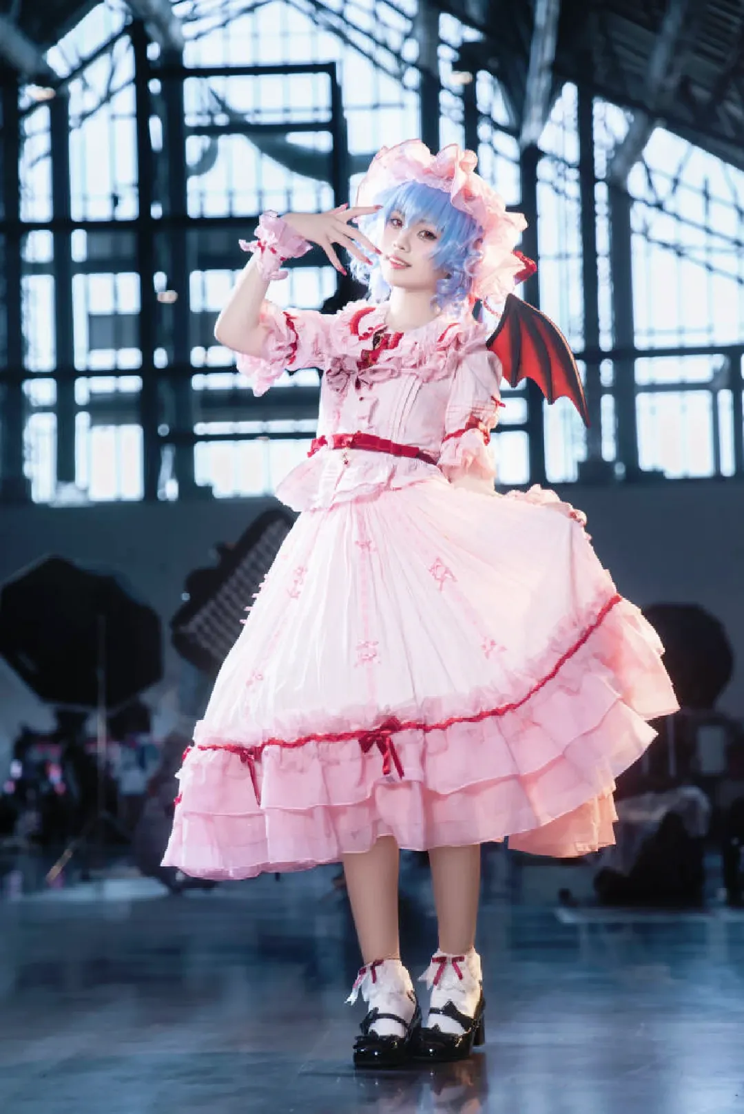 東方Project, レミリアコスプレ, イベント写真, 白ストッキング, アモイ雲鷺CGE - 3枚目