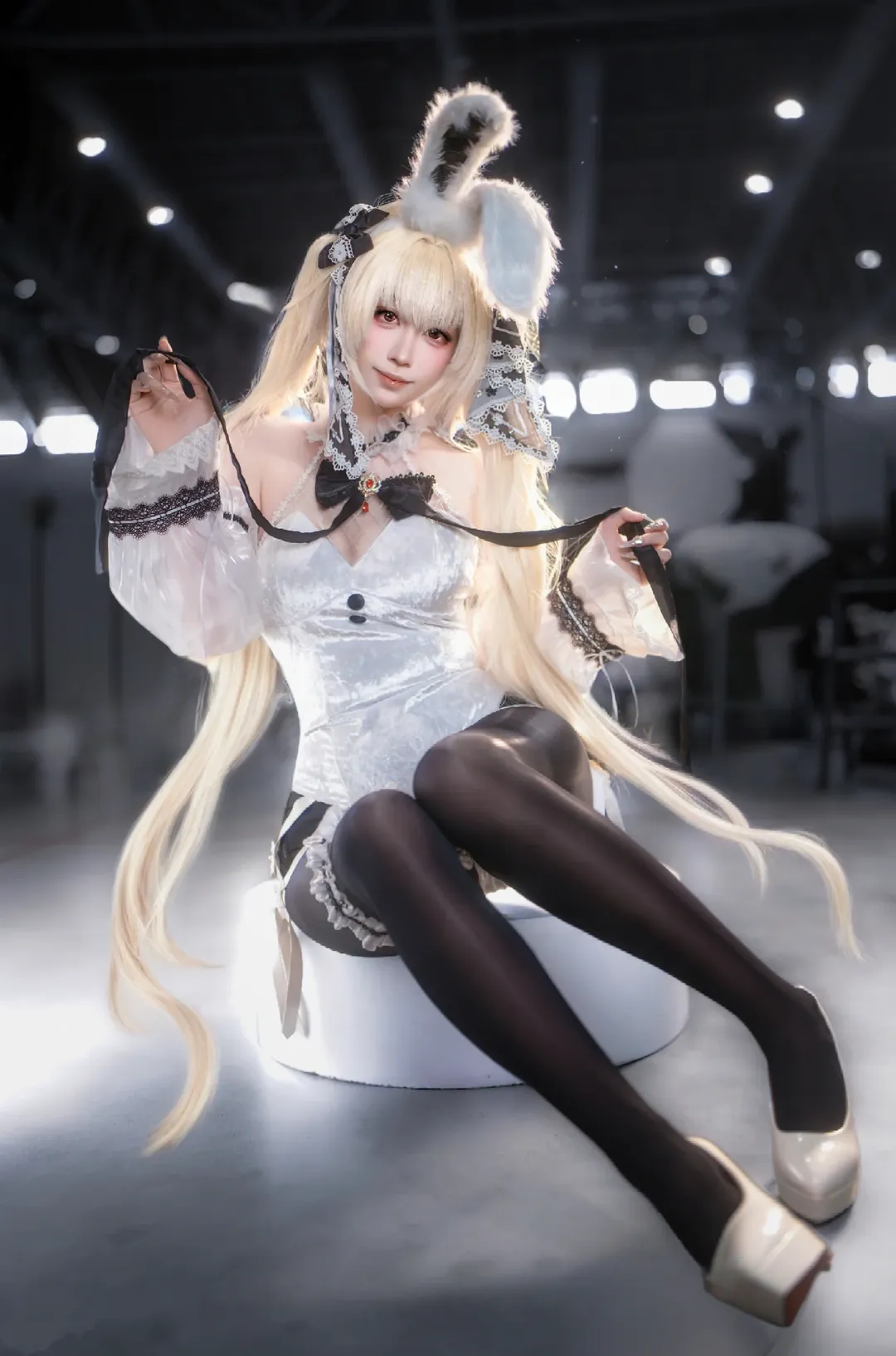 碧蓝航线, 漫展场照, 可畏cos, 黑丝穿搭, 兔女郎cosplay