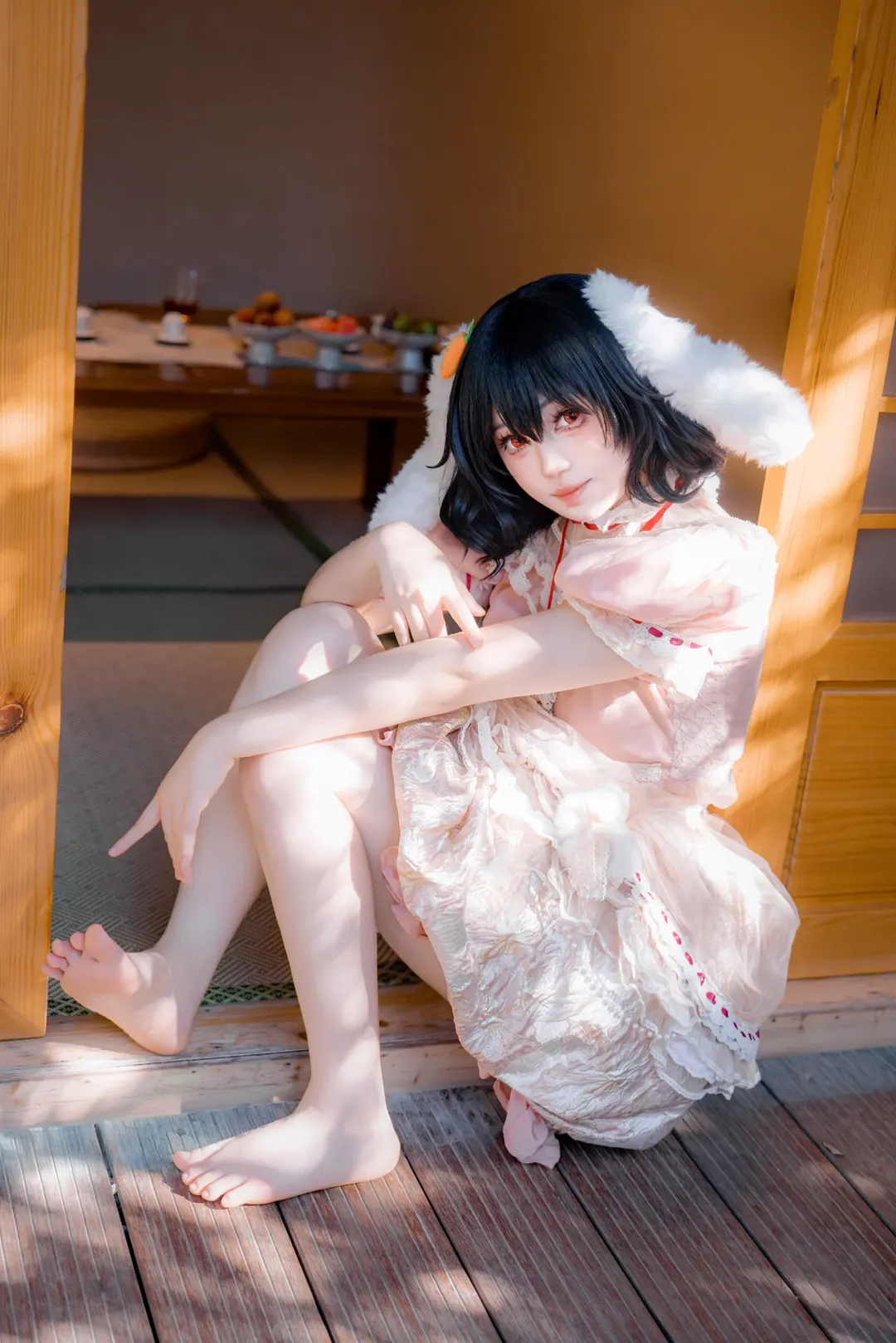 二次元撮影, コスプレ写真, 東方Project, 因幡てゐ コスプレ, 和風 - 1枚目