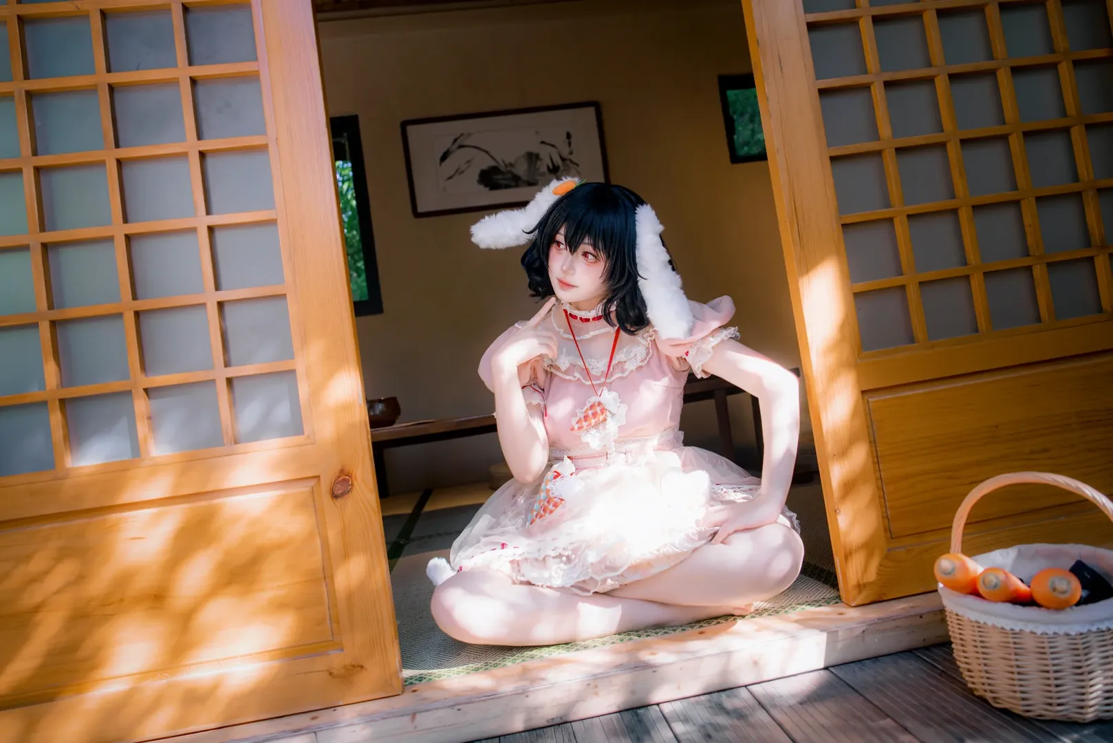二次元撮影, コスプレ写真, 東方Project, 因幡てゐ コスプレ, 和風 - 6枚目