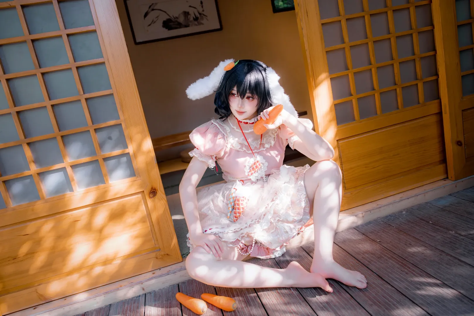 二次元撮影, コスプレ写真, 東方Project, 因幡てゐ コスプレ, 和風 - 8枚目