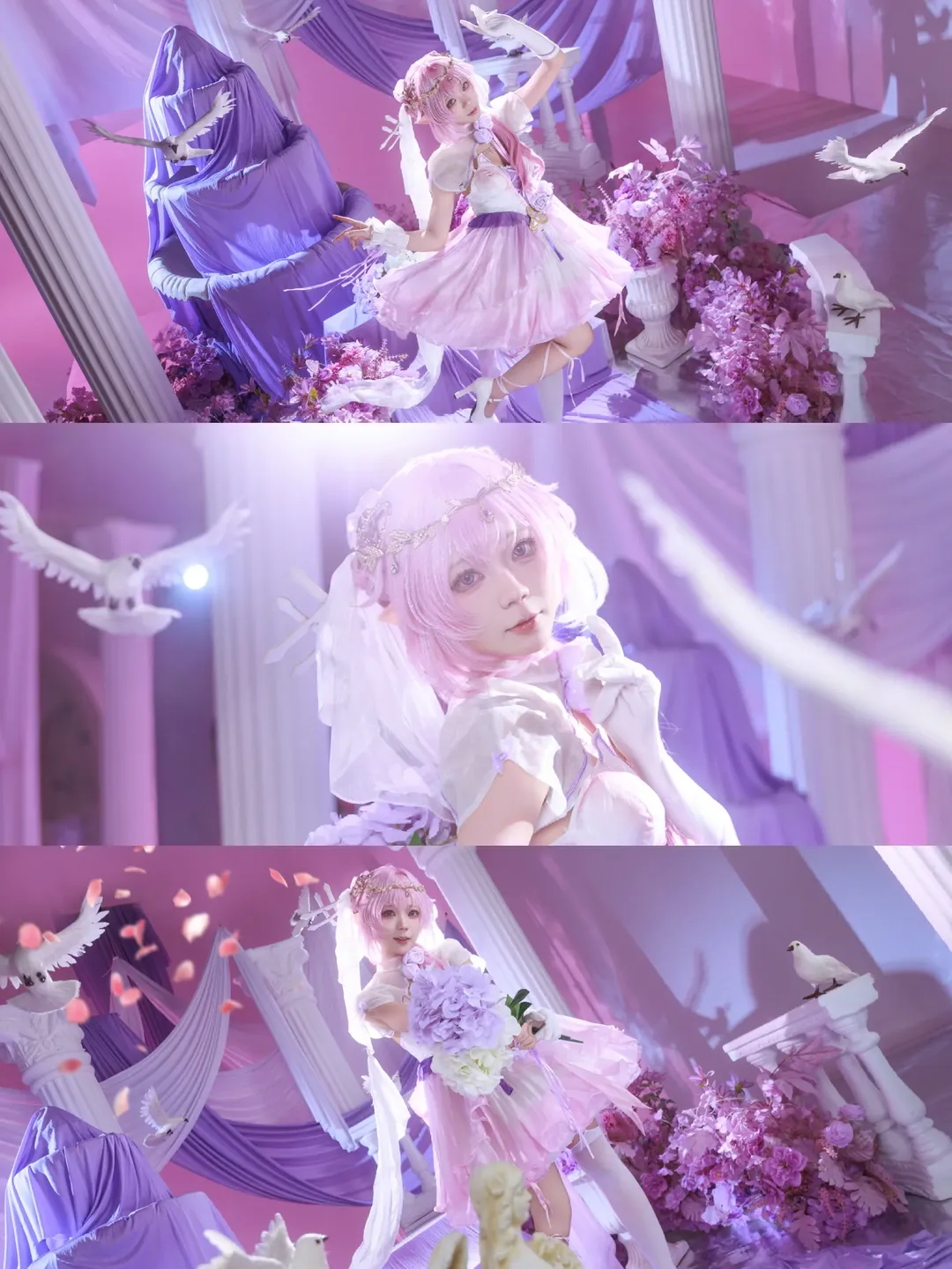 爱莉希雅cos, 崩坏3, cosplay, 白丝, 人之律者爱莉希雅 - 第1张