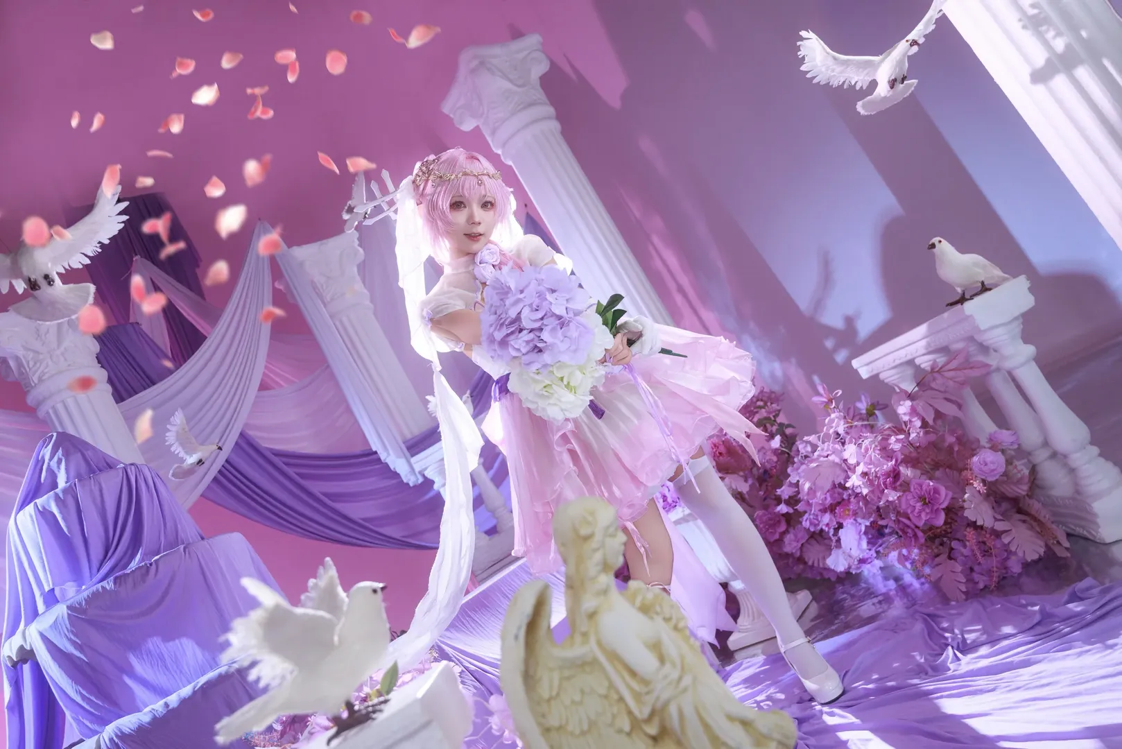 爱莉希雅cos, 崩坏3, cosplay, 白丝, 人之律者爱莉希雅 - 第2张