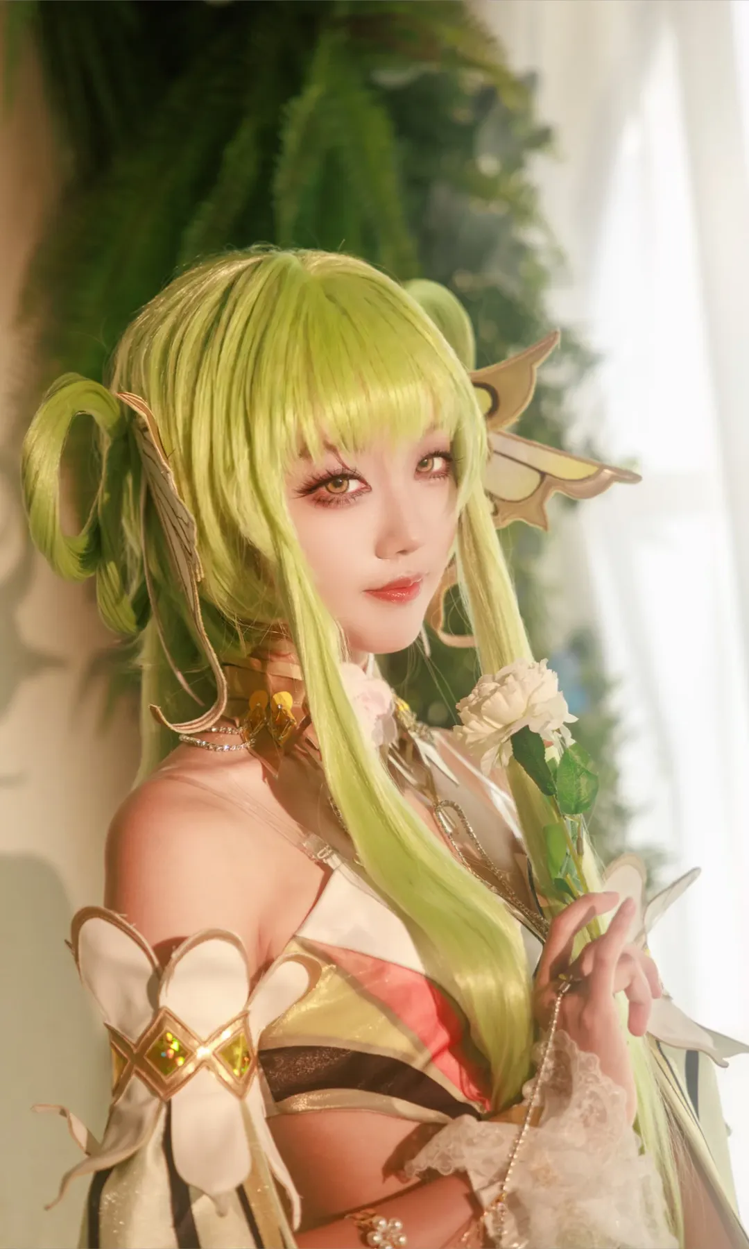 二次元cosplay, 反叛的鲁路修, C.C.cos, 红丝袜, 蝴蝶套 - 第5张