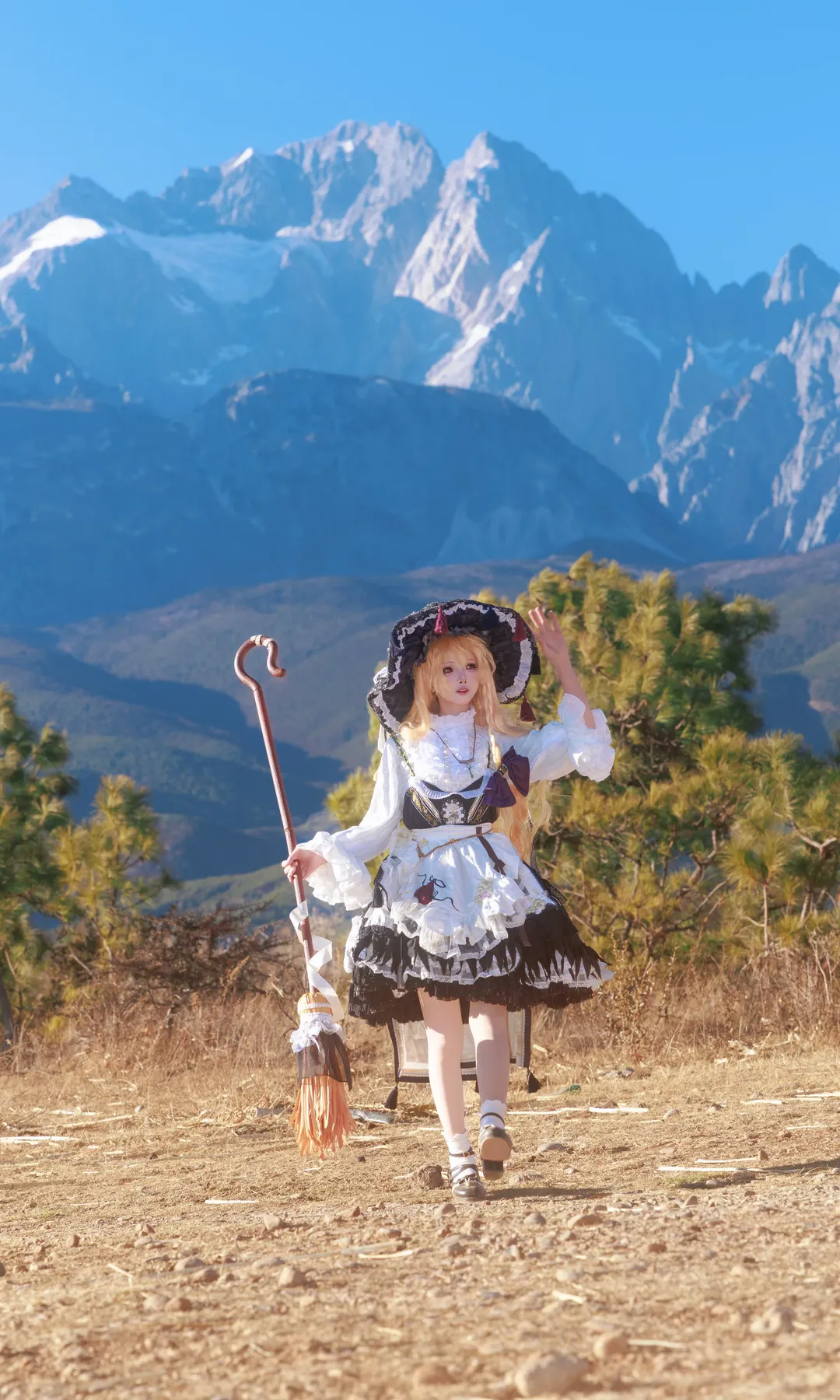 东方project, 魔理沙cos, 户外Cosplay, 二设魔理沙, 玉龙雪山外拍 - 第2张
