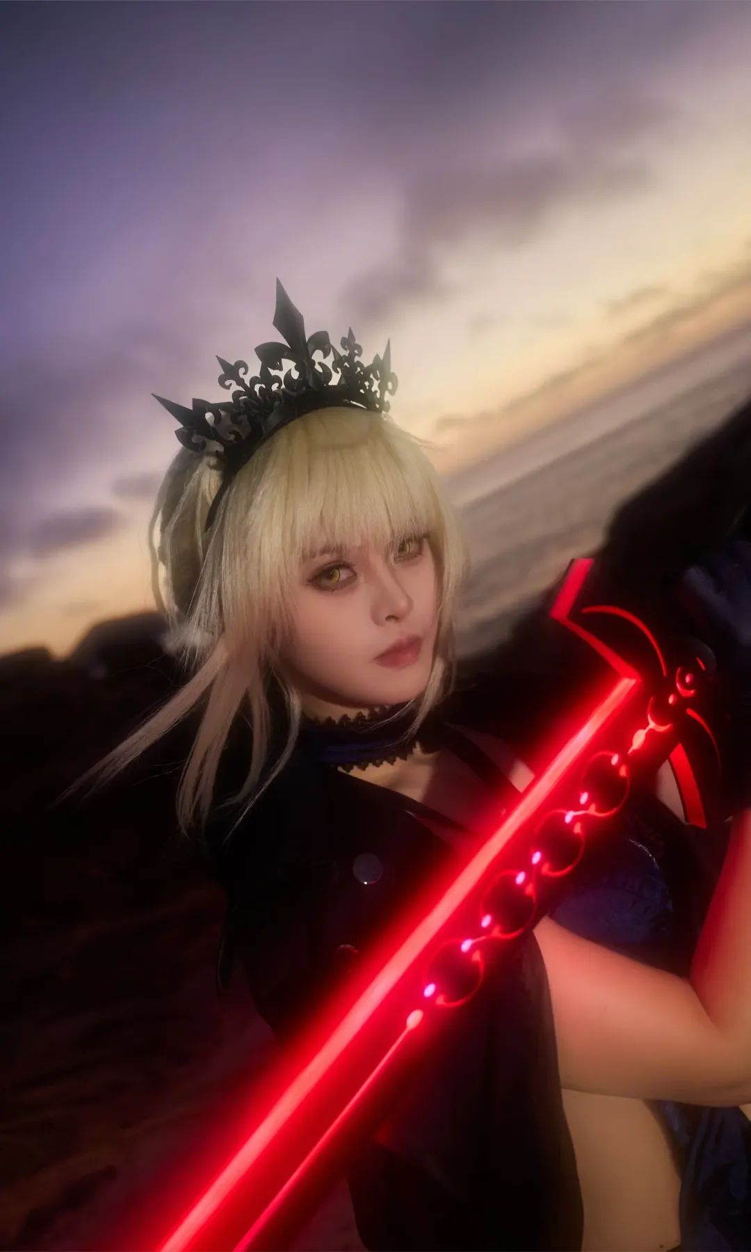 Fate/Grand Order, 黑呆cos, 黑丝cos, 水骑呆cos, 水着アルトリア〔オルタ〕cos - 第5张