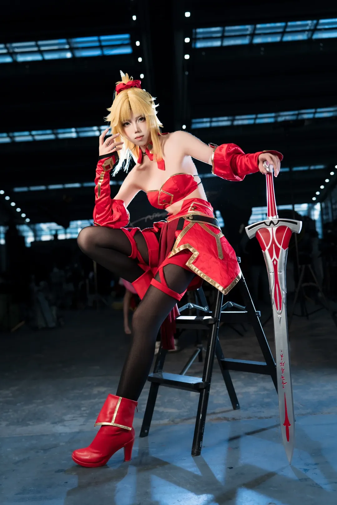 Fate/Grand Order, 漫展返图, 二次元cosplay, 黑丝cos, 莫德雷德cos - 第3张