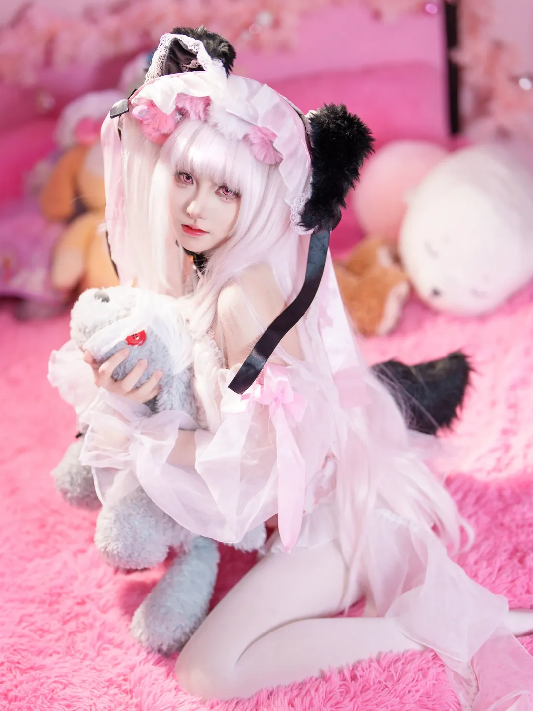 碧蓝航线, 二次元cosplay, 哈尔福德cos, 白丝cos, 兔女郎装束