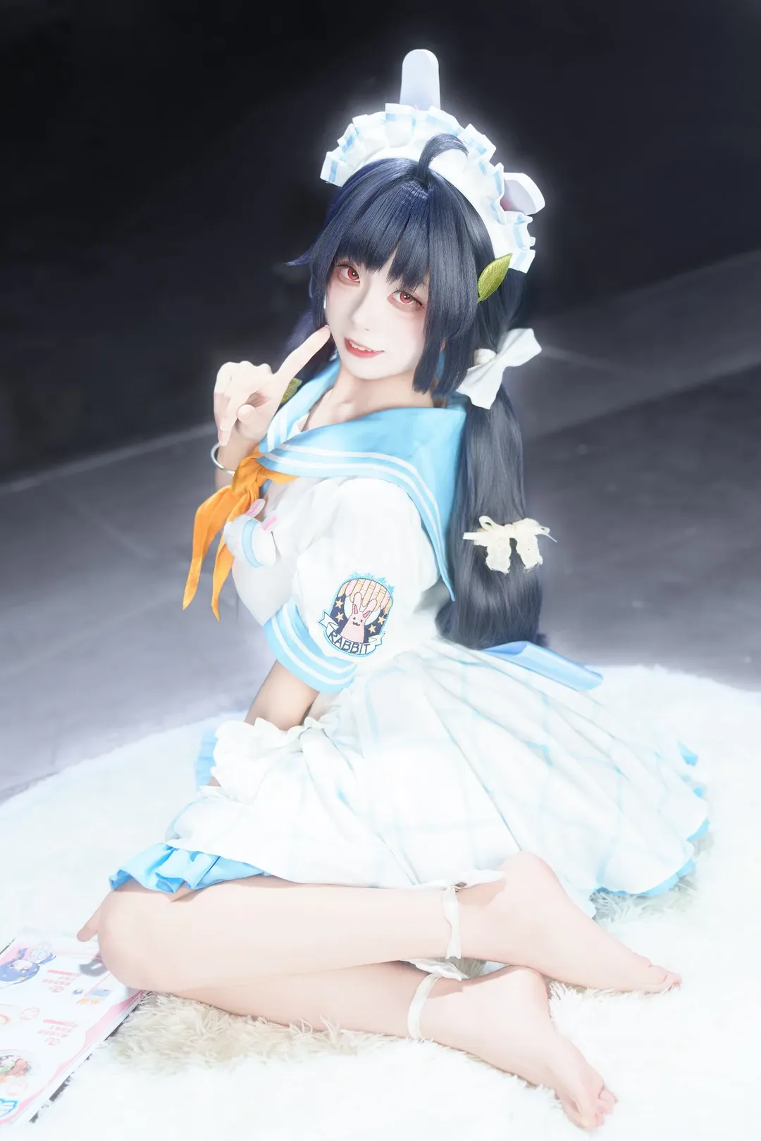 蔚蓝档案, 霞泽美游cos, 二次元穿搭, 水手服cos, 高亮摄影 - 第1张