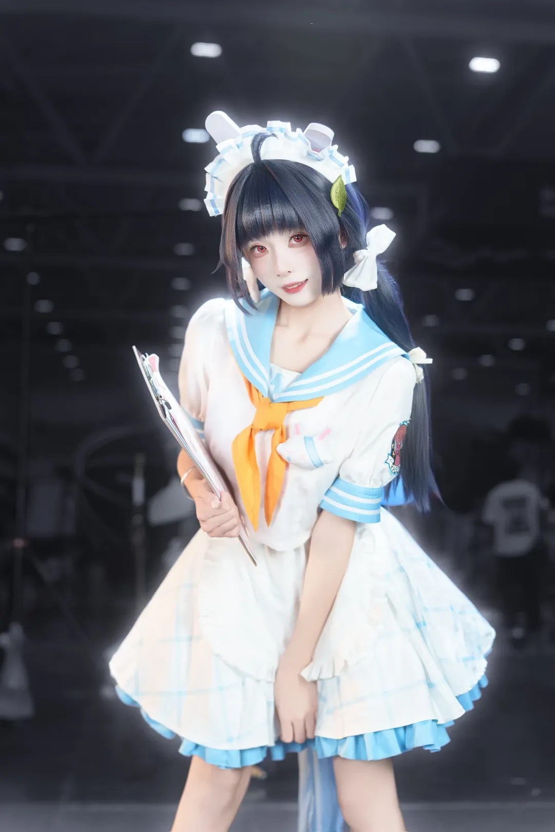 蔚蓝档案, 霞泽美游cos, 二次元穿搭, 水手服cos, 高亮摄影 - 第3张