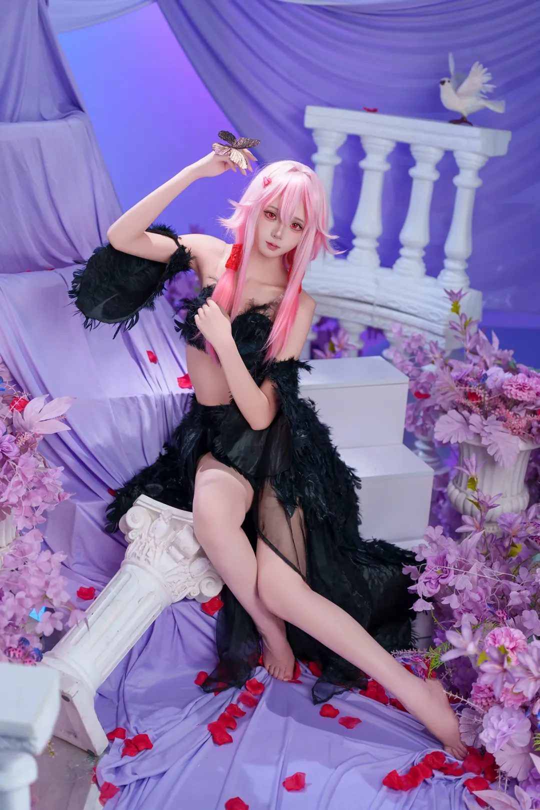 cosplay, cos正片, 楪祈cos, 罪恶王冠, 黑羽造型 - 第4张