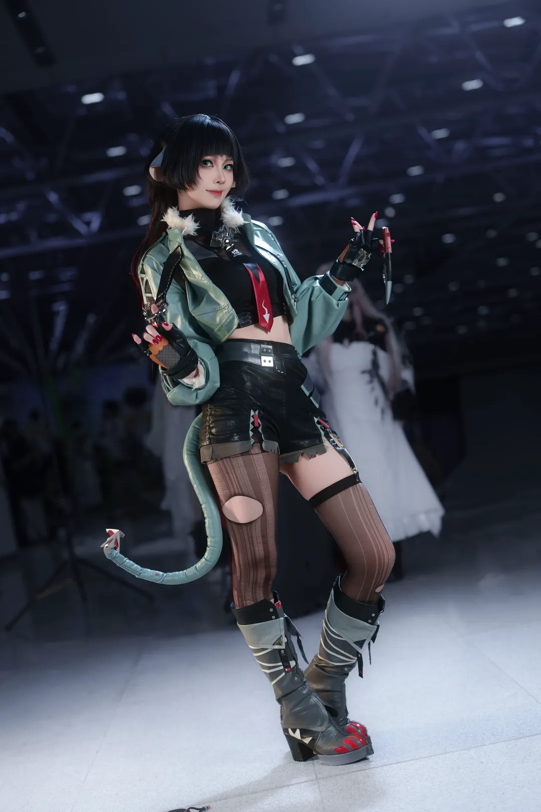 絕區零, 漫展返圖, 戰鬥風cosplay, 簡杜cos, 條紋絲襪穿搭