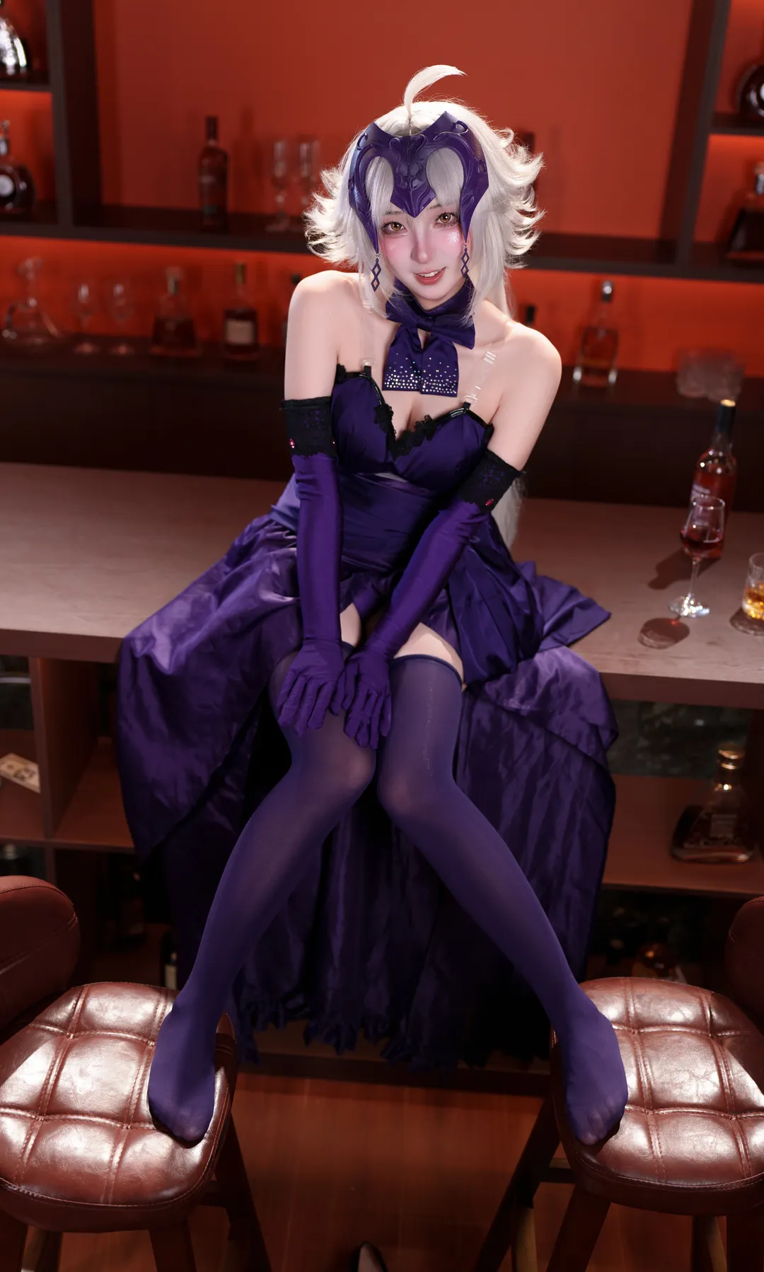 Fate, 黑贞德cos, 酒吧写真, 丝袜cos, 醉贞cos