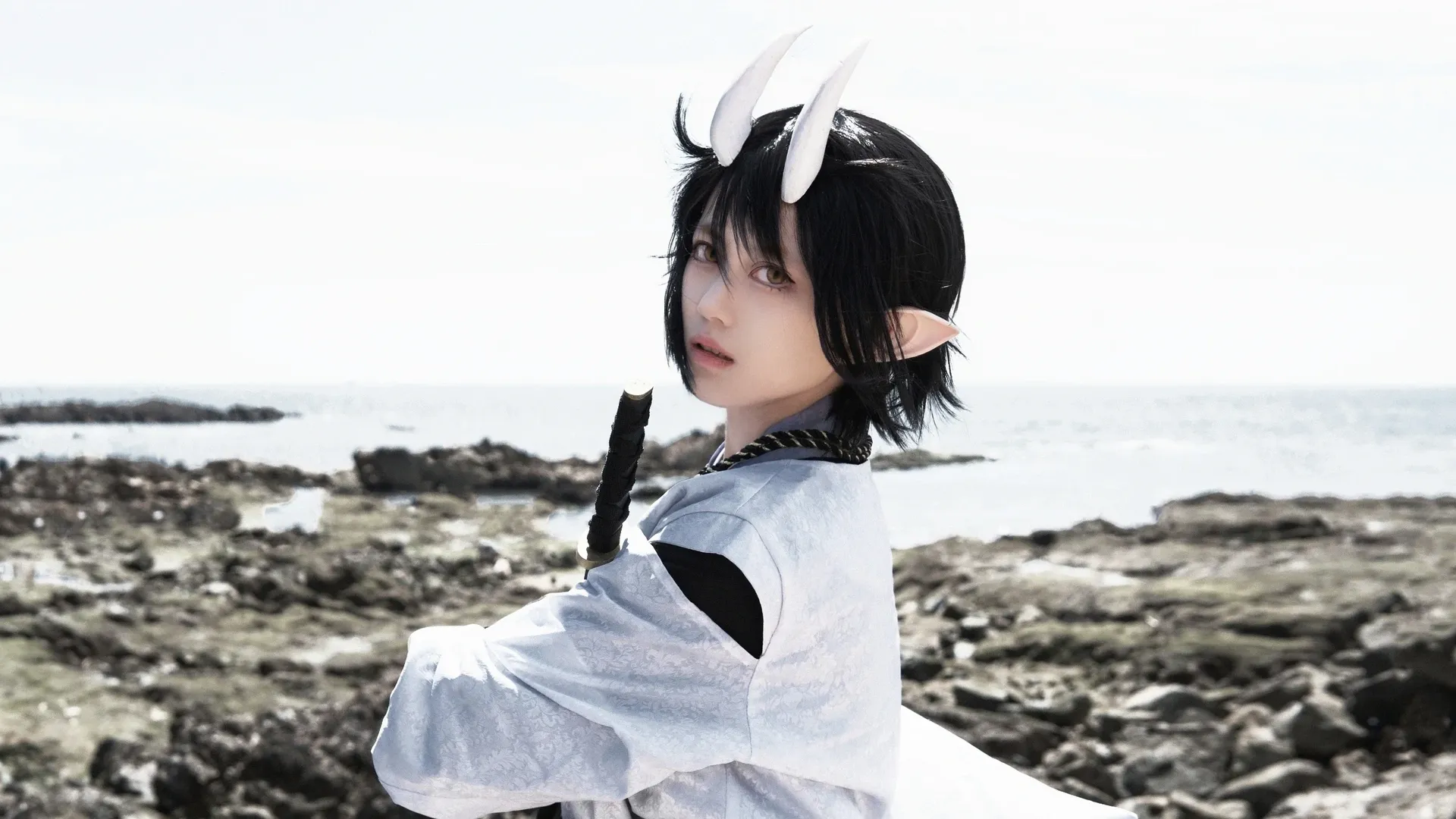 コスプレ写真, 陰陽師, 海辺のコスプレ, 大嶽丸コスプレ, 陰陽師インセンティブプログラム