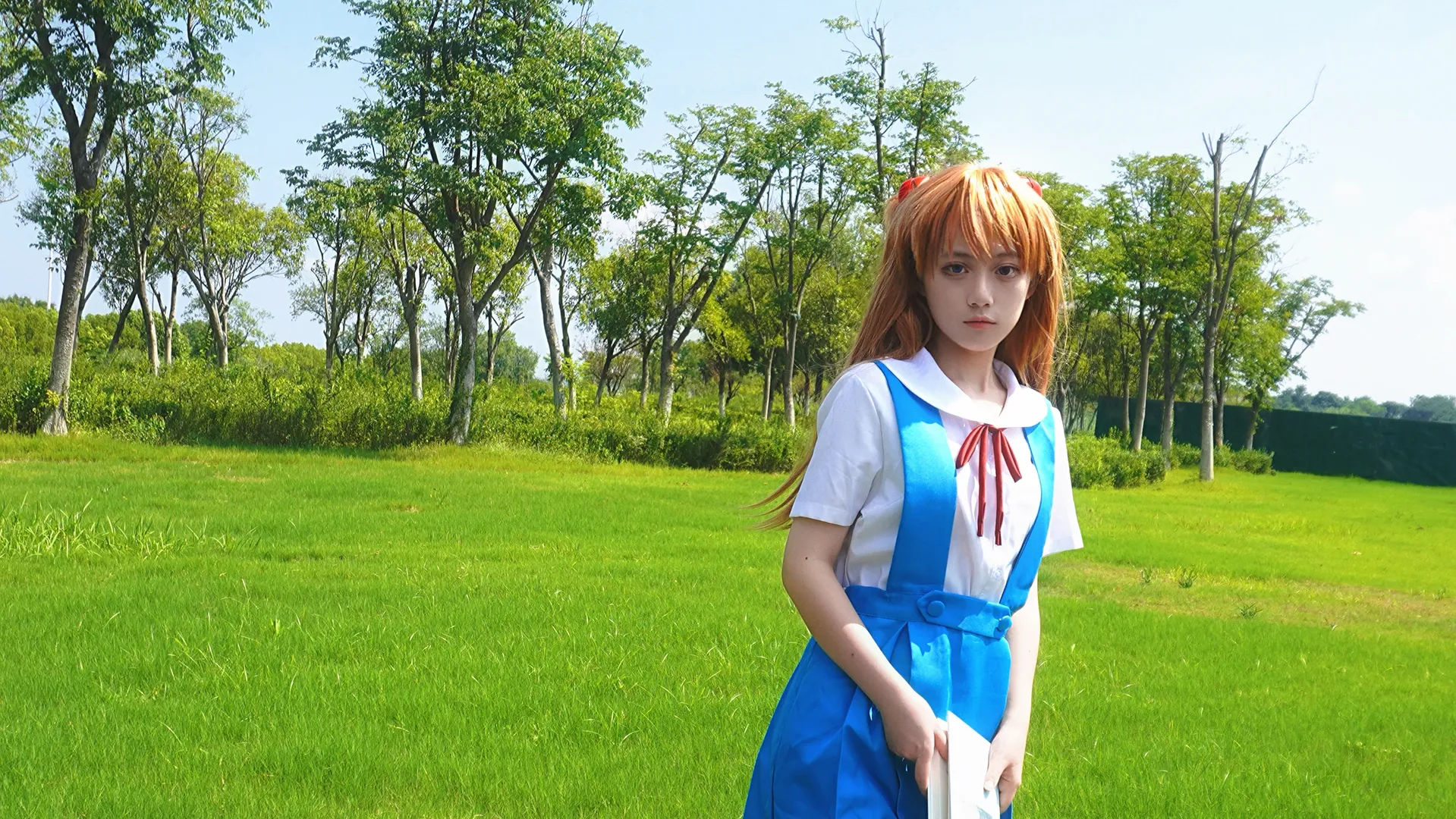 cosplay, 户外摄影, 明日香cos, 新世纪福音战士, 双马尾 - 第2张