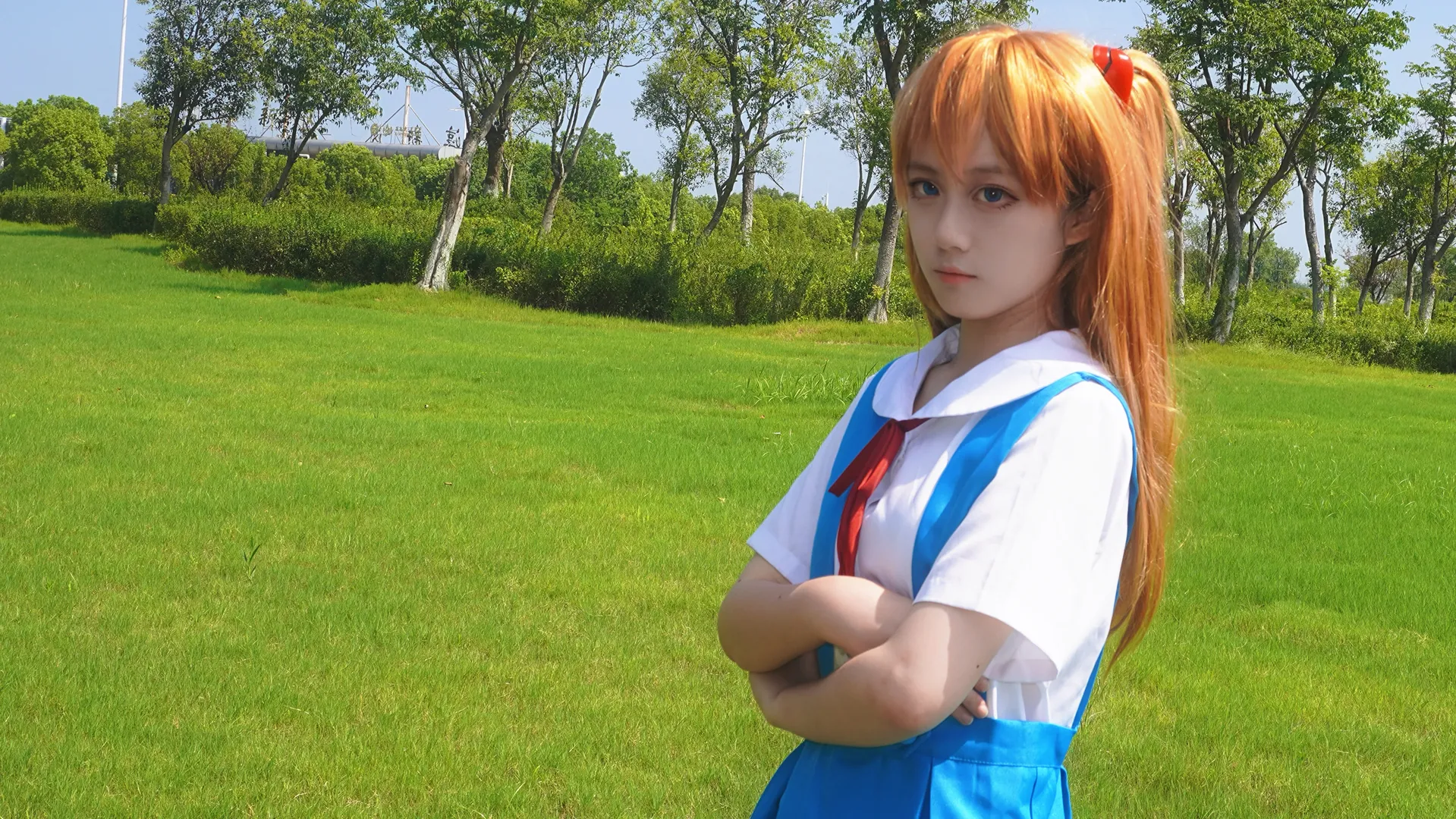 cosplay, 户外摄影, 明日香cos, 新世纪福音战士, 双马尾 - 第3张