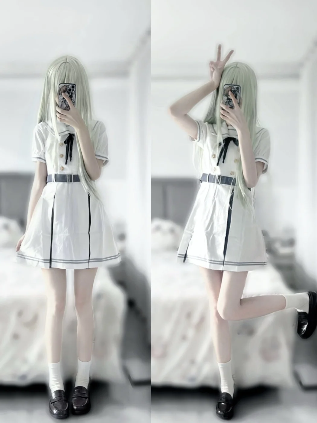 若叶睦cos, BanG Dream!, 水手服cos, 白丝cos, 莫提斯cos - 第1张