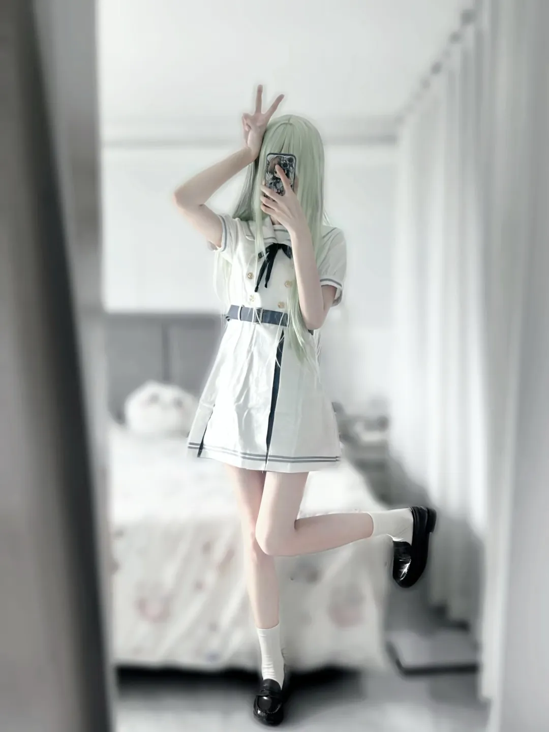 若叶睦cos, BanG Dream!, 水手服cos, 白丝cos, 莫提斯cos