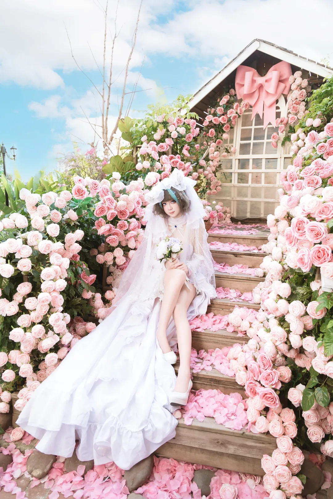 柴郡cos, 碧藍航線, 戶外攝影, 二次元cosplay, 花嫁cos