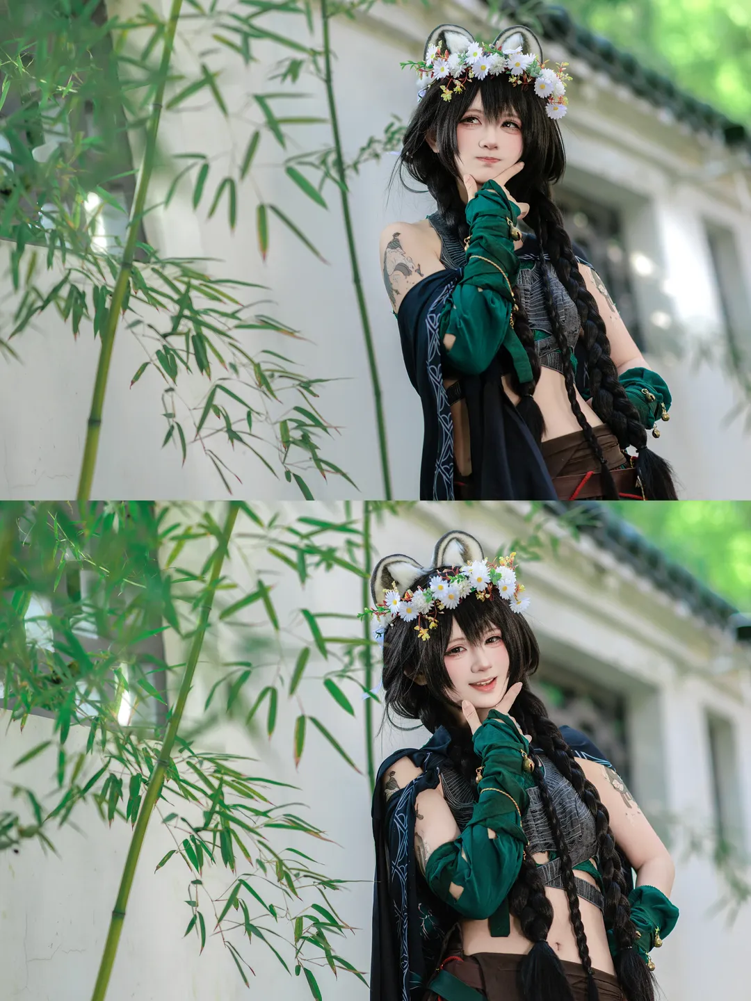 Cosplay photography, Bamboo forest location shoot, Chinese style Wuxia cosplay, Where Winds Meet, Nine Mortal Ways cosplay - Image 1
