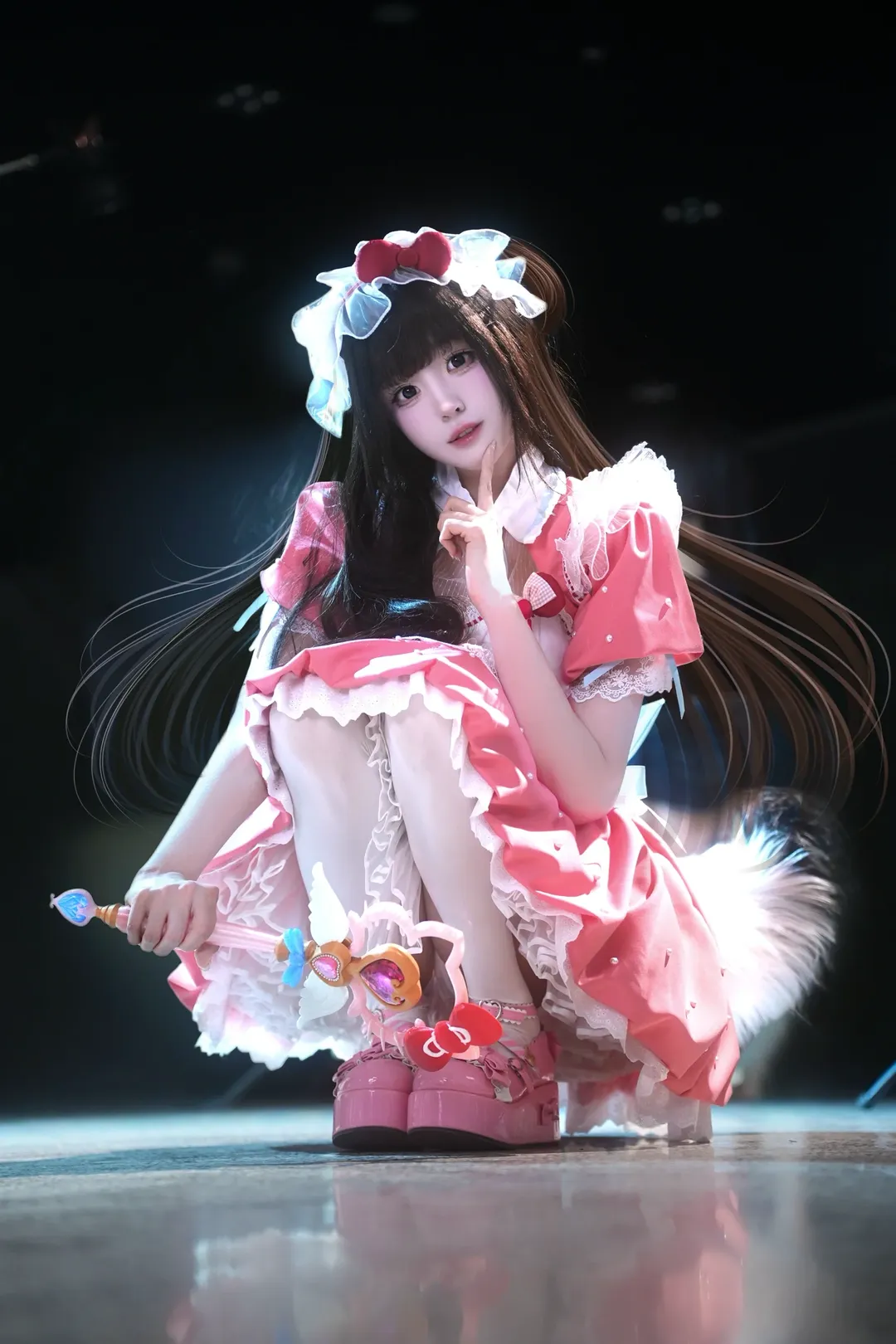 永劫无间, cosplay摄影, 粉色系穿搭, 三丽鸥联动, 土御门胡桃cos