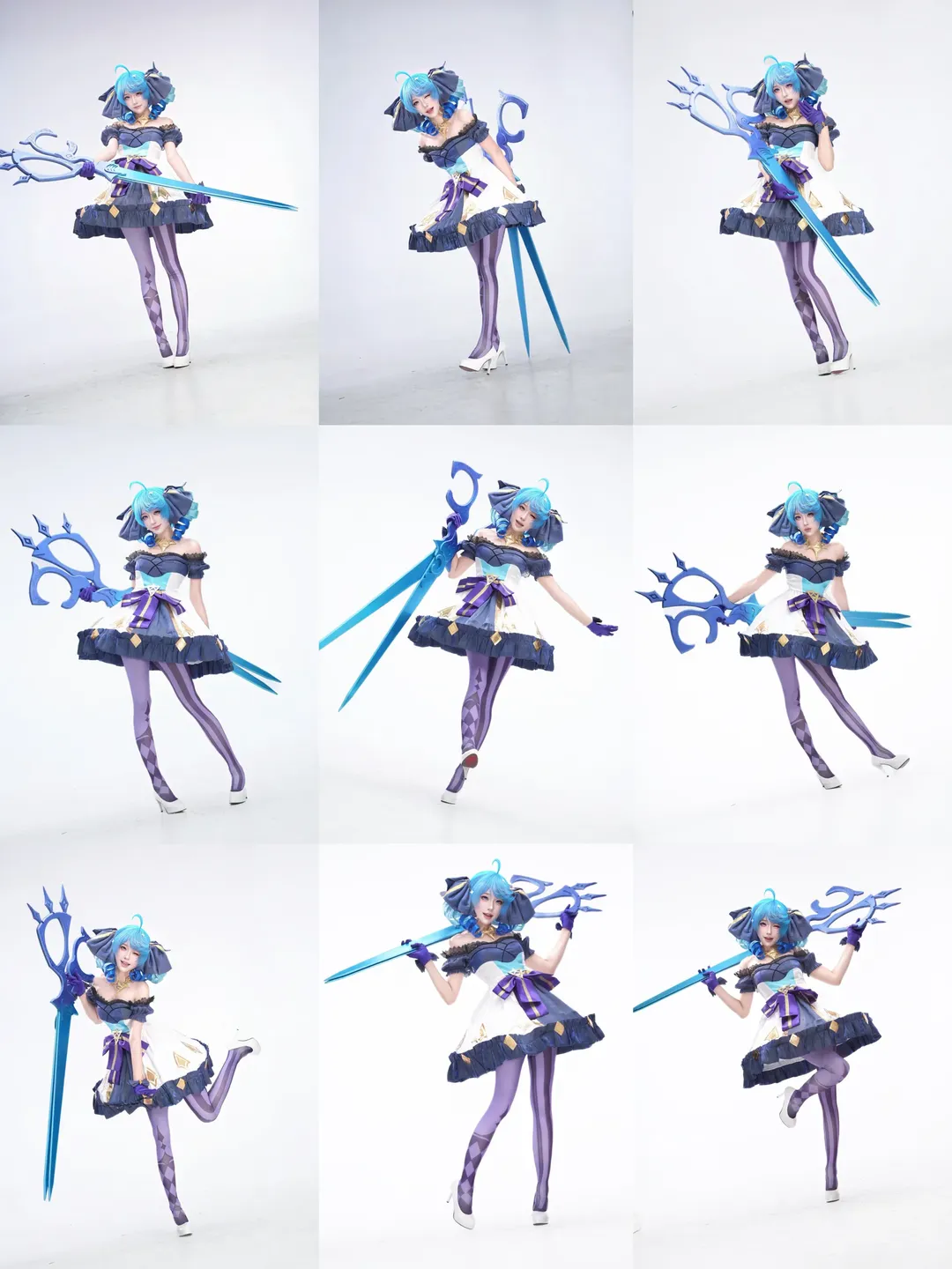 cosplay, 英雄联盟, 格温cos, 紫色丝袜, 动态感正片 - 第1张